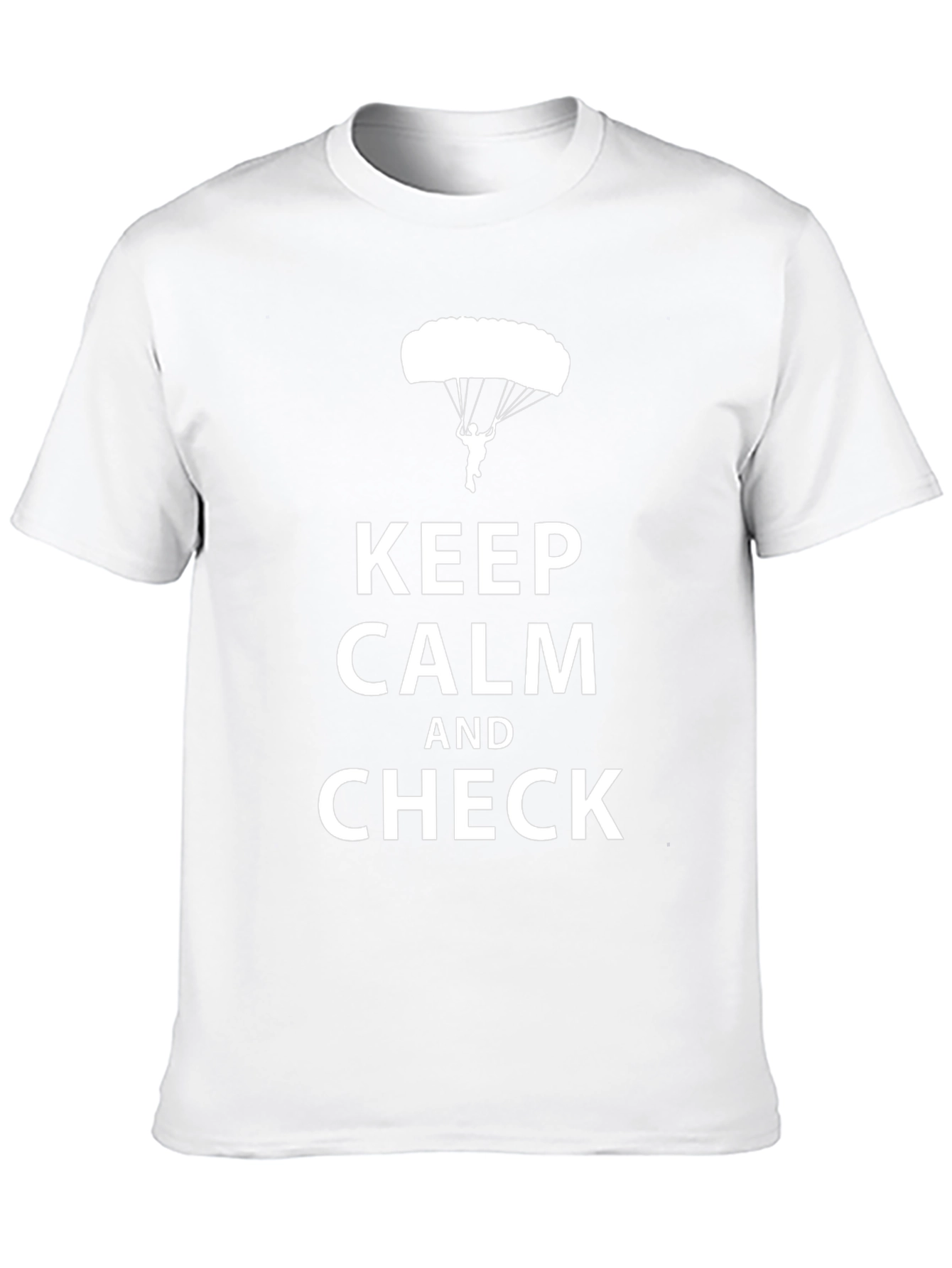 Keep Calm and Check Mens Black T-Shirt