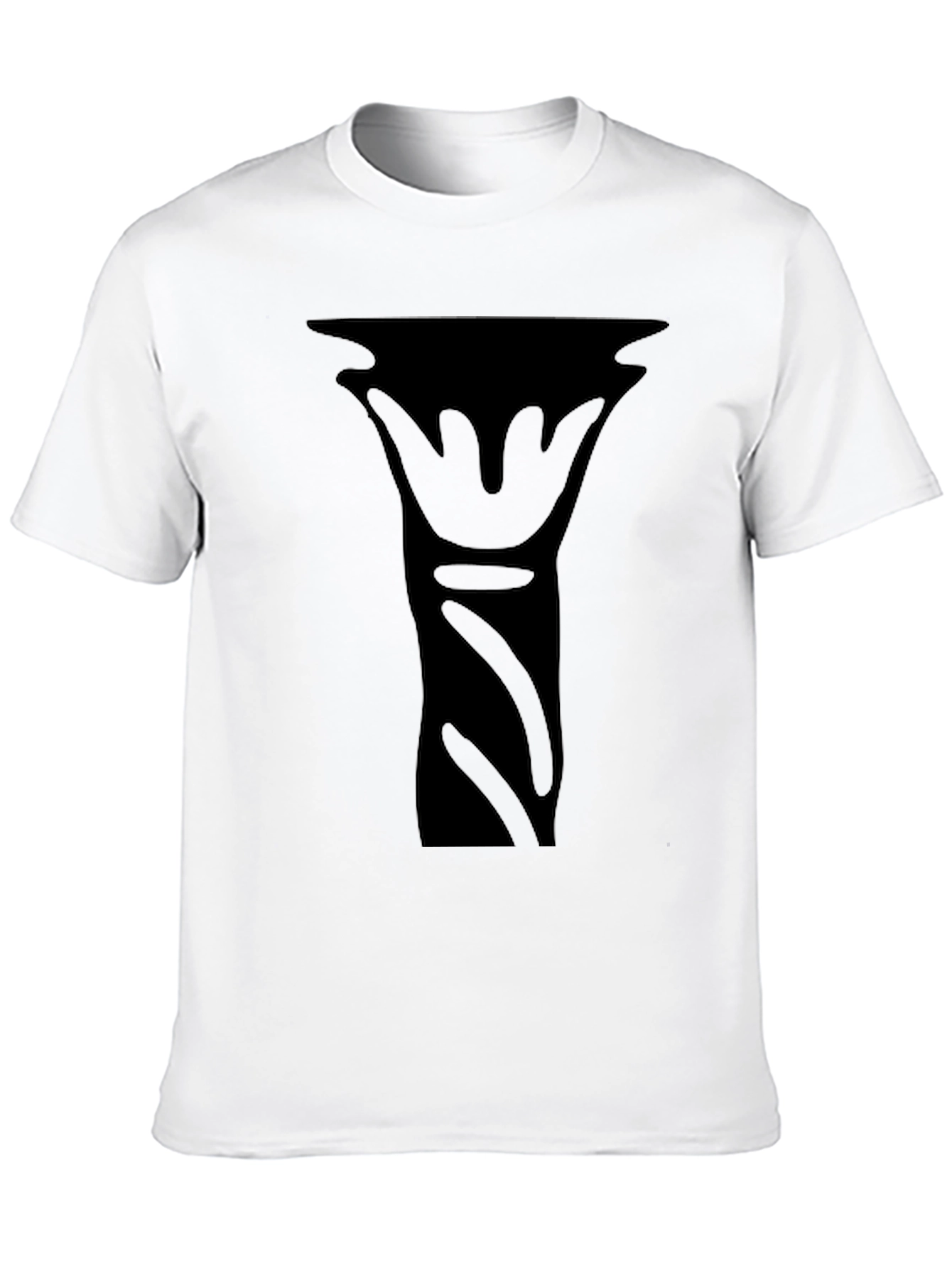Black Graphic Tee - Abstract Art