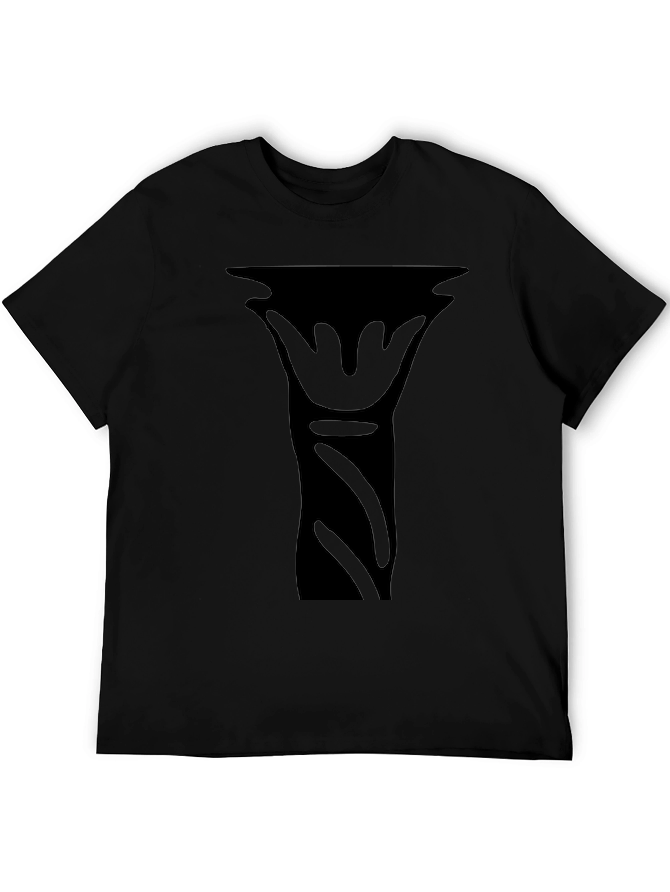 Black Graphic Tee - Abstract Art