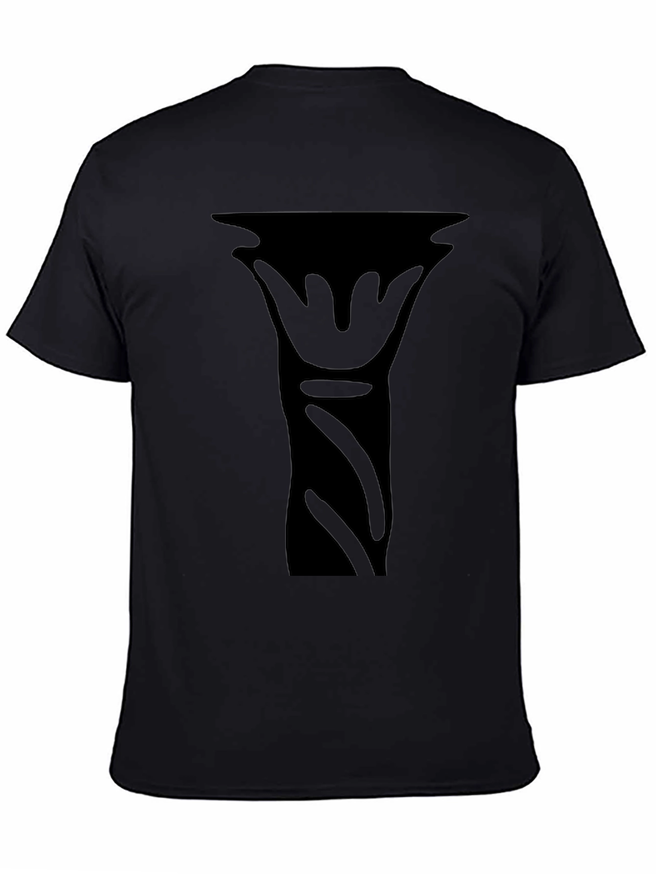 Black Graphic Tee - Abstract Art