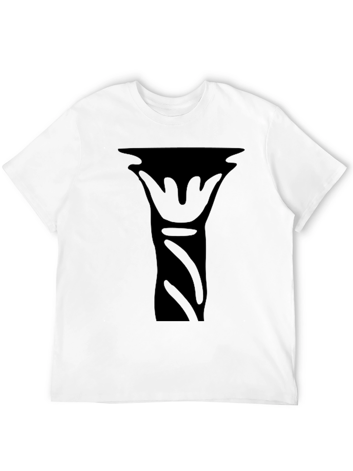 Black Graphic Tee - Abstract Art