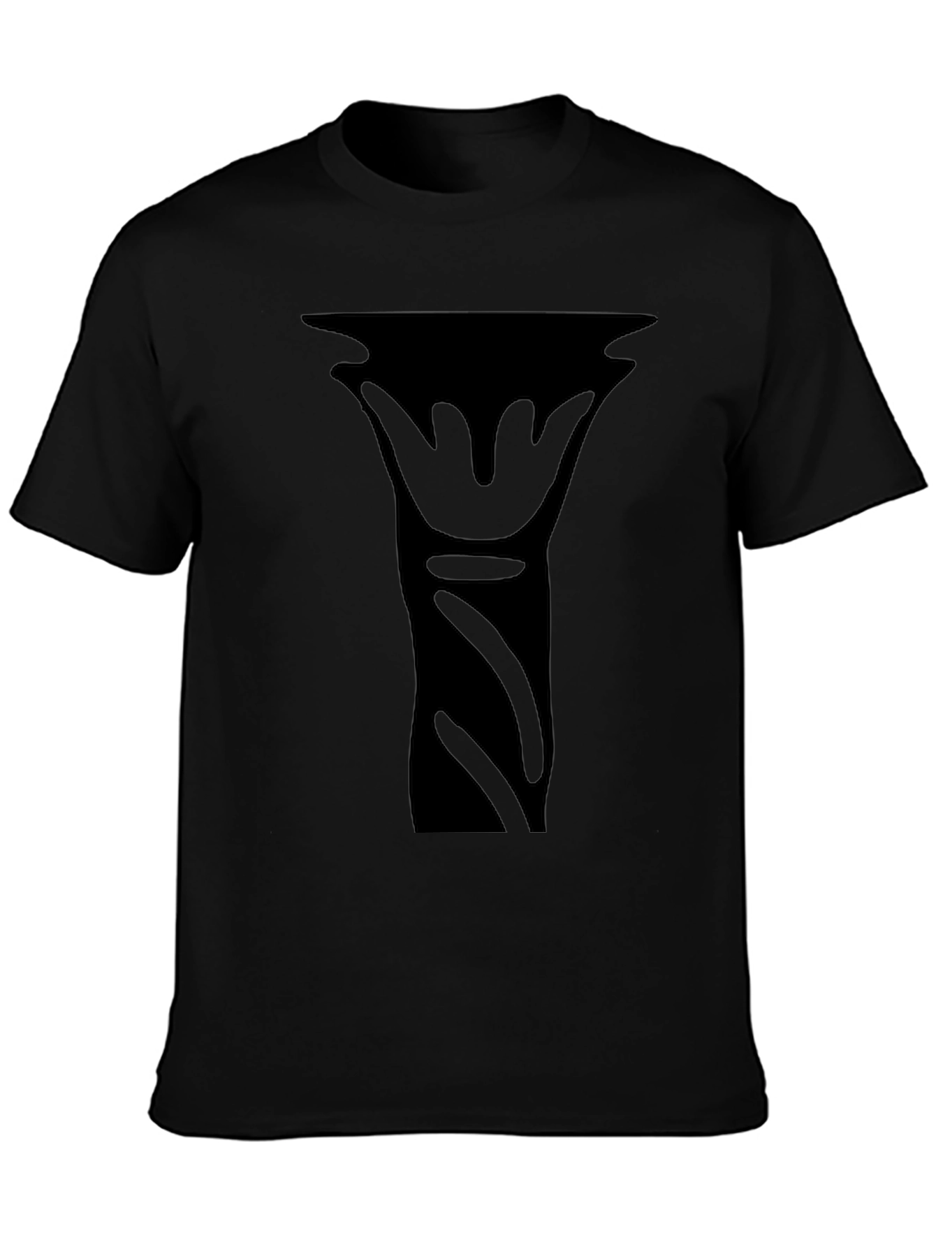 Black Graphic Tee - Abstract Art