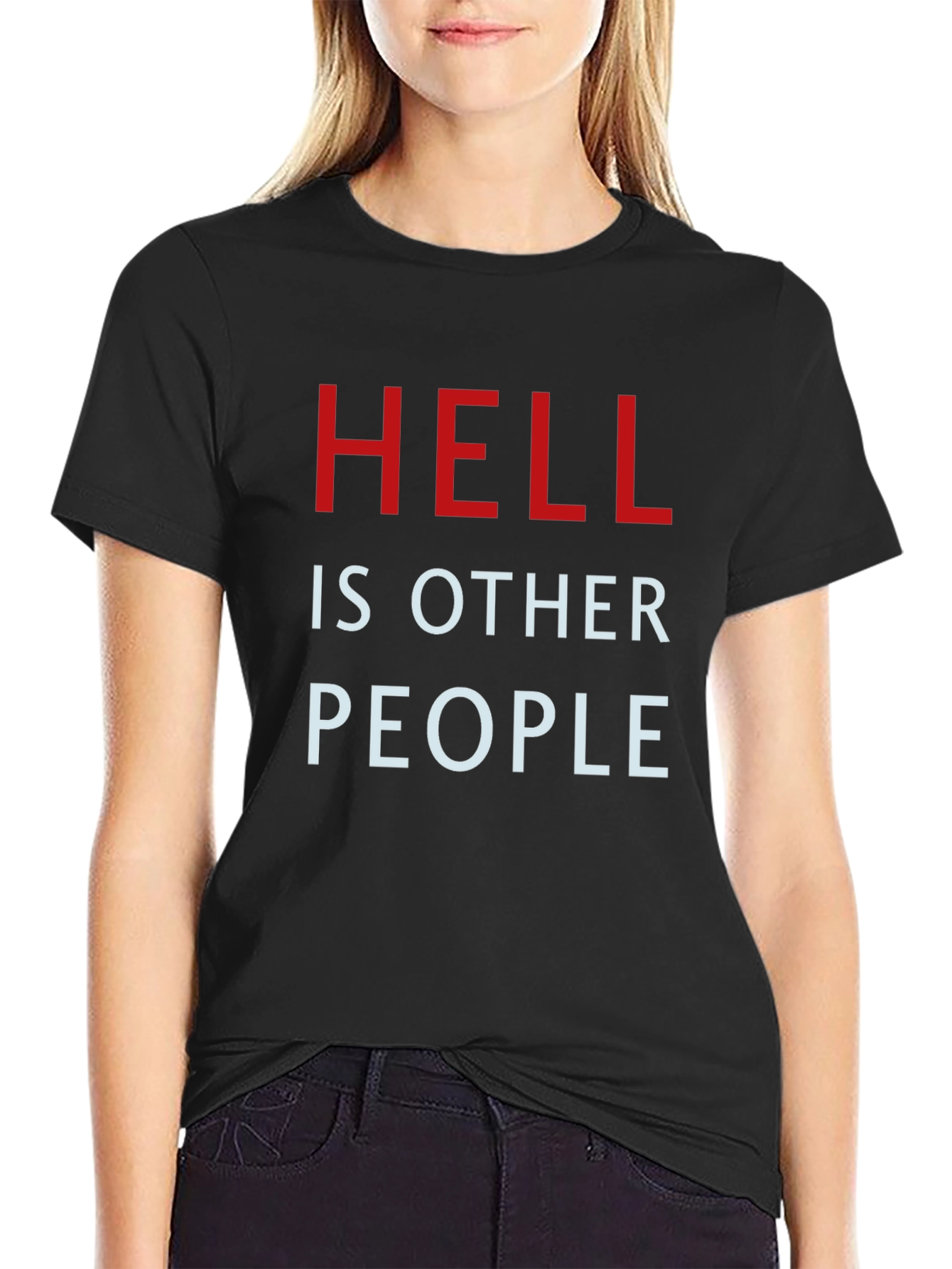 Hell is Other People Graphic Tee - Black