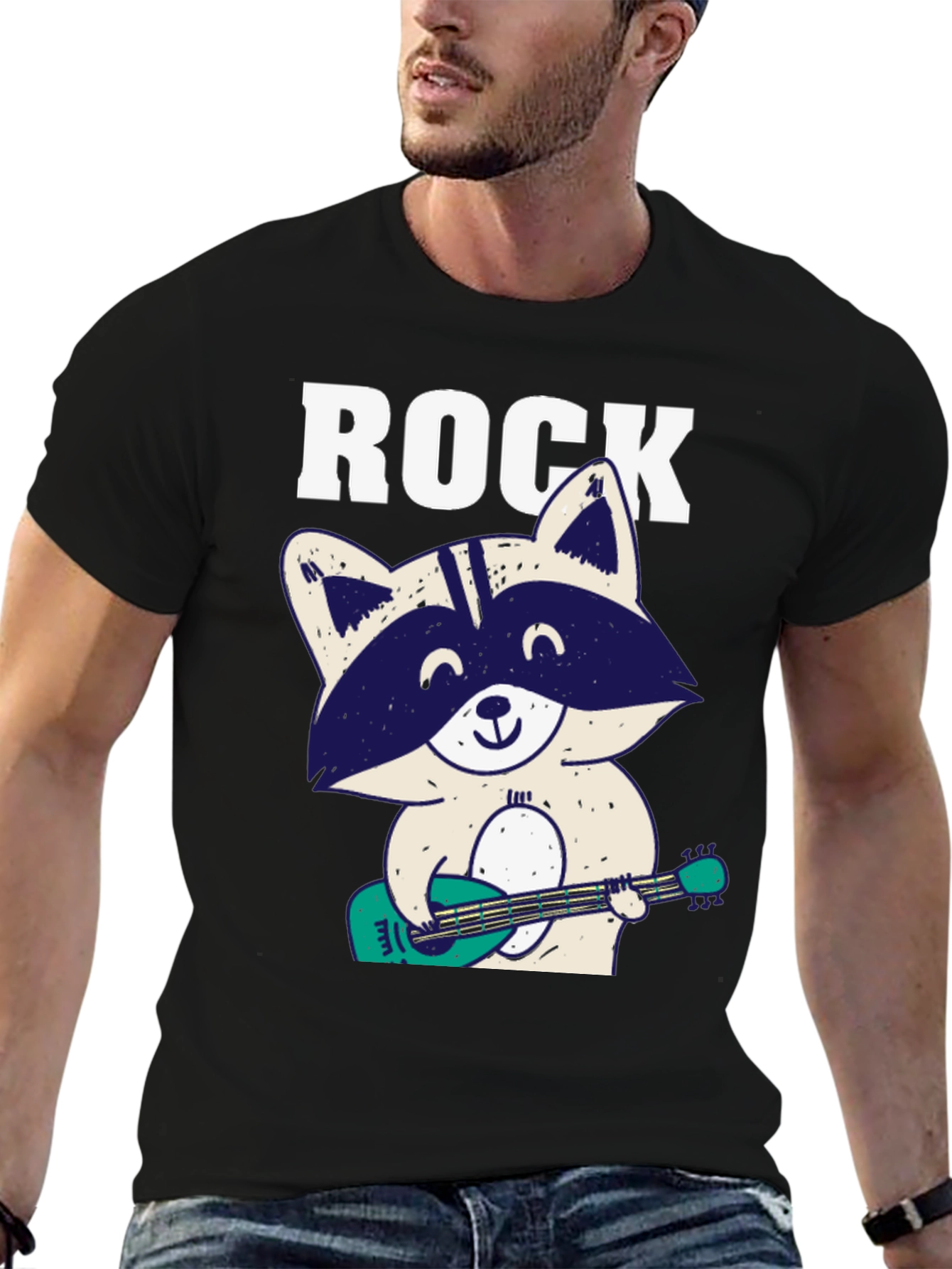 Rock On Raccoon Graphic Tee