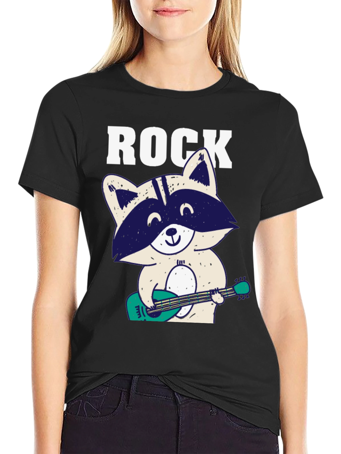 Rock On Raccoon Graphic Tee