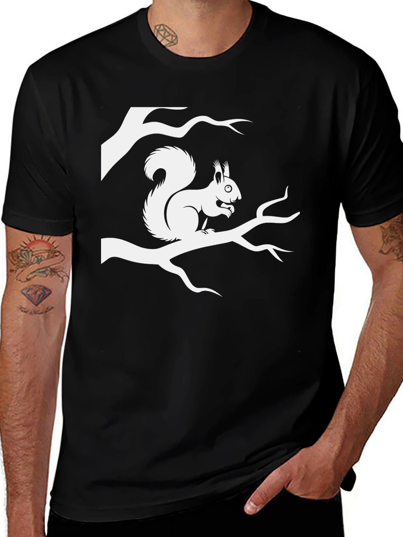 Squirrel Branch Graphic Tee - Nature Lovers Shirt
