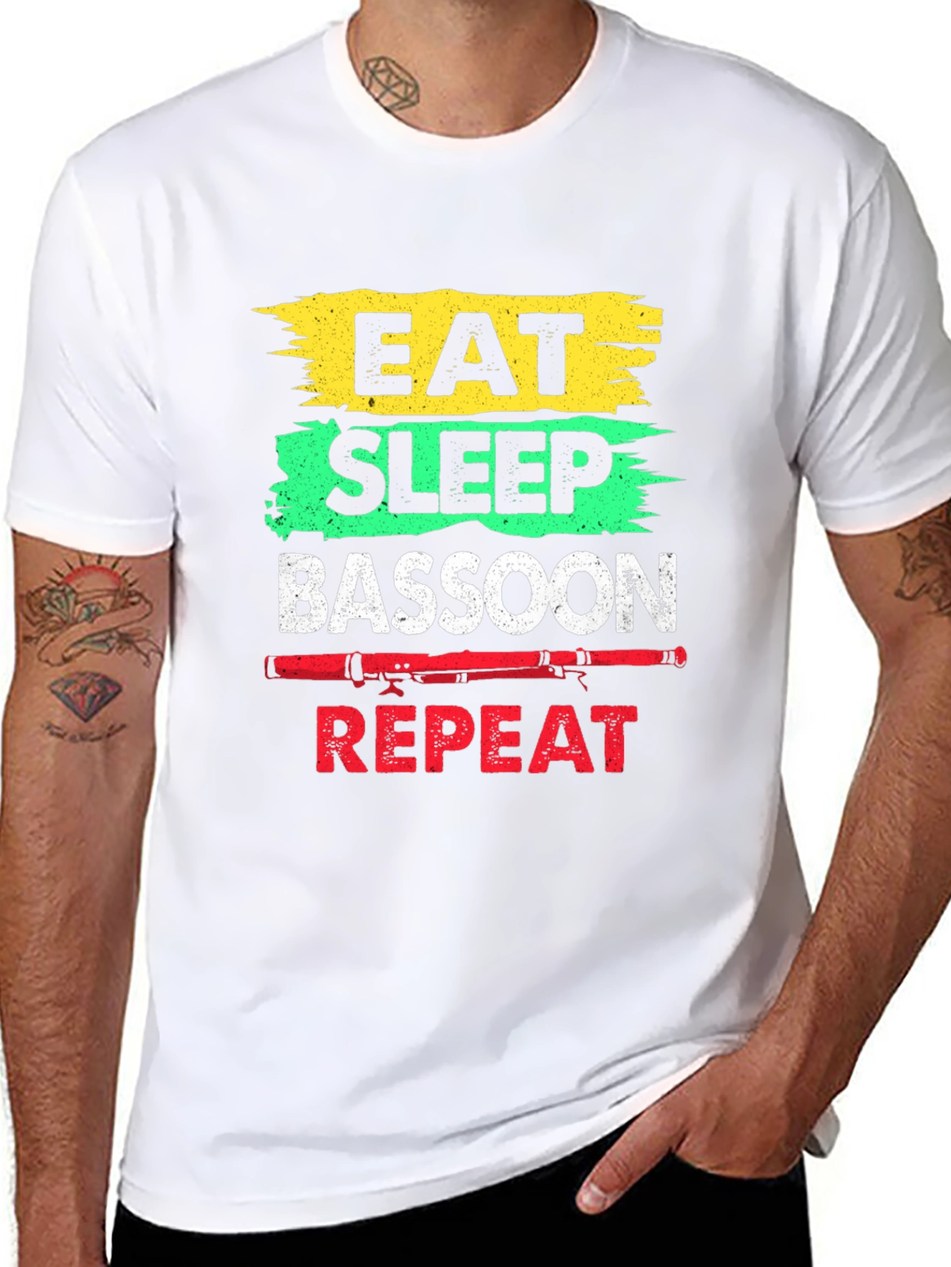 Eat Sleep Bassoon Repeat Graphic T-Shirt