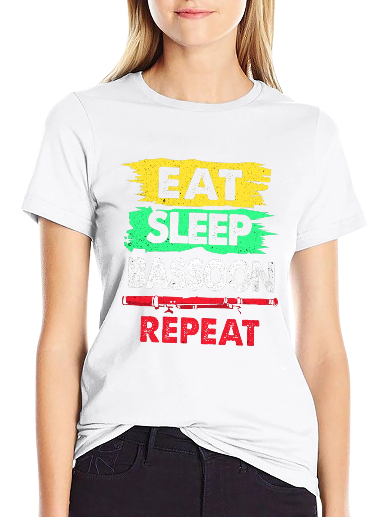 Eat Sleep Bassoon Repeat Graphic T-Shirt