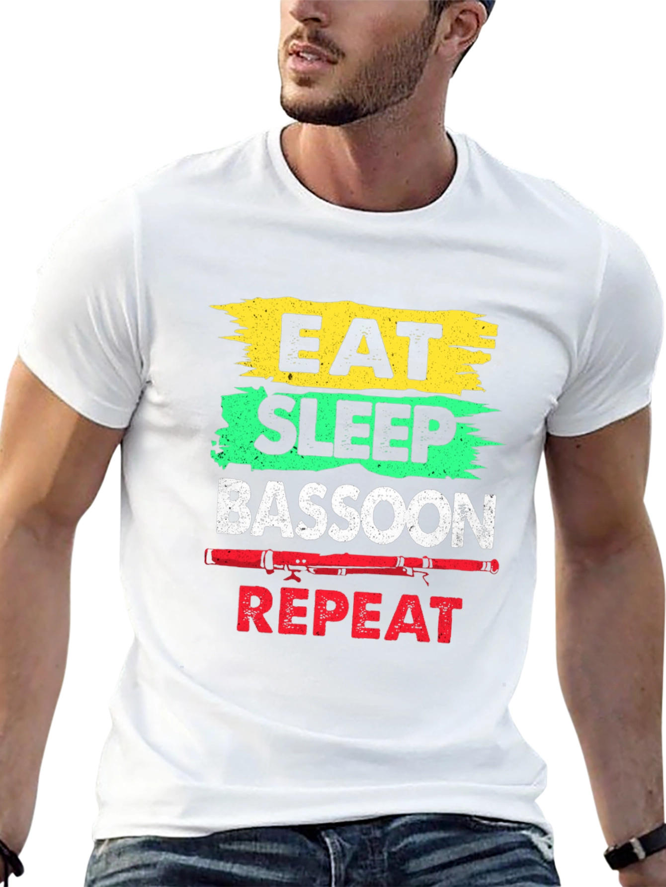 Eat Sleep Bassoon Repeat Graphic T-Shirt