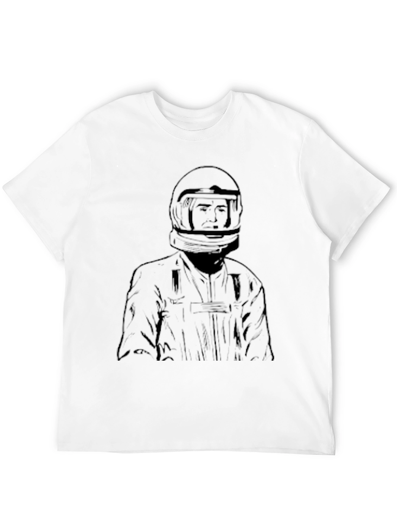 Racer Graphic Tee - Black Cotton T-Shirt