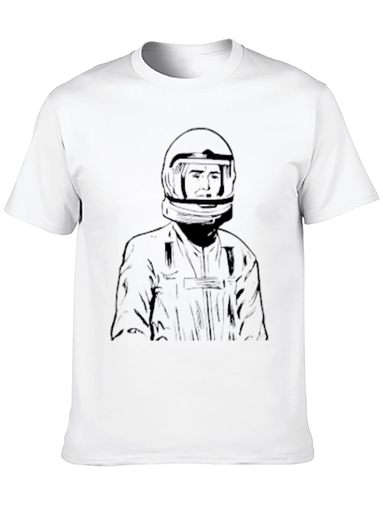 Racer Graphic Tee - Black Cotton T-Shirt