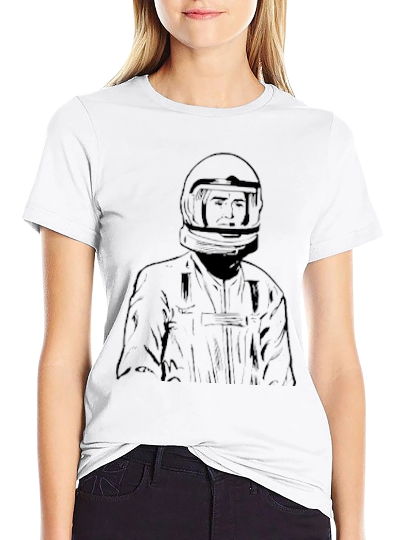 Racer Graphic Tee - Black Cotton T-Shirt