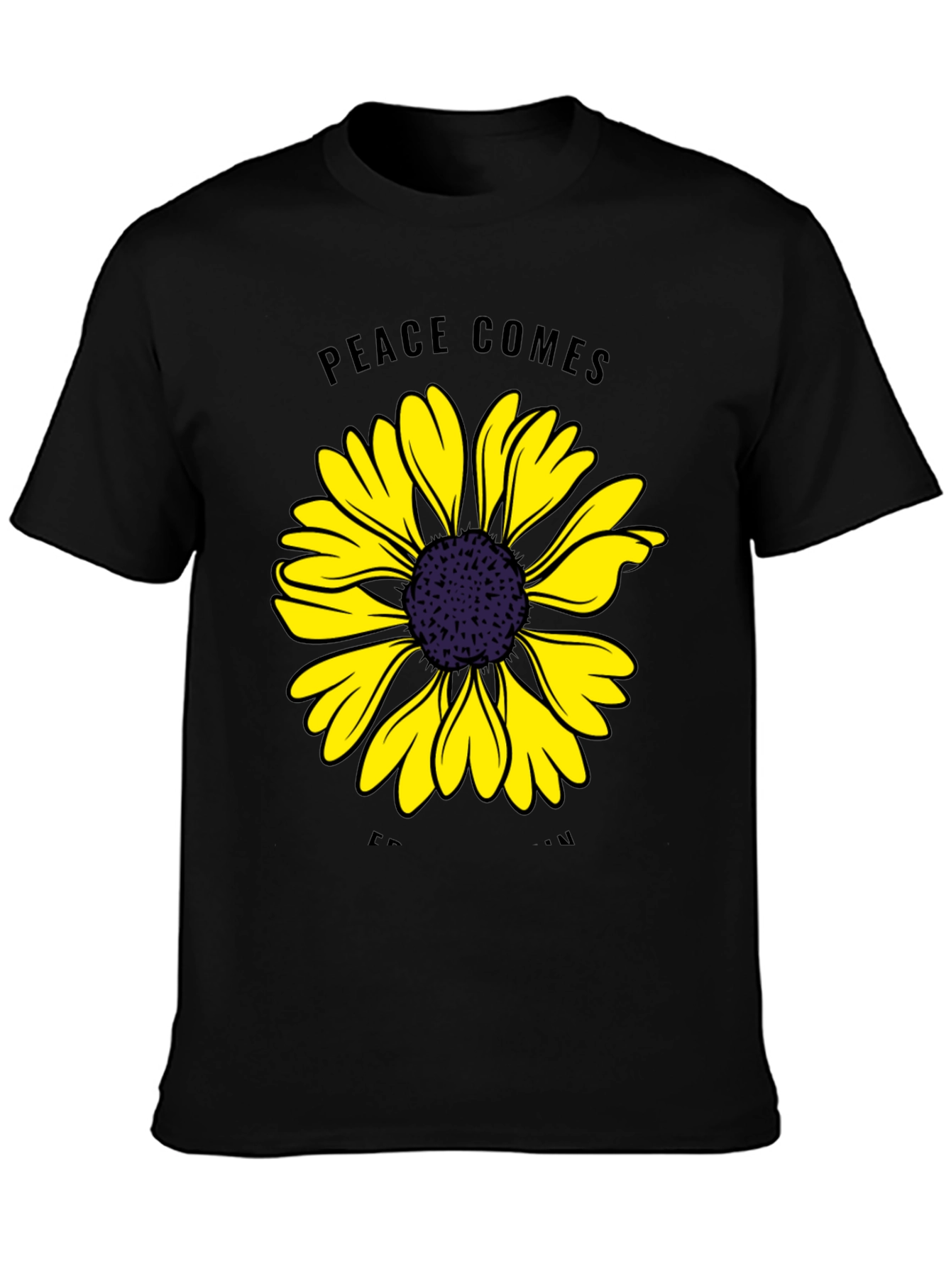 Peace Comes From Within Sunflower Graphic Tee