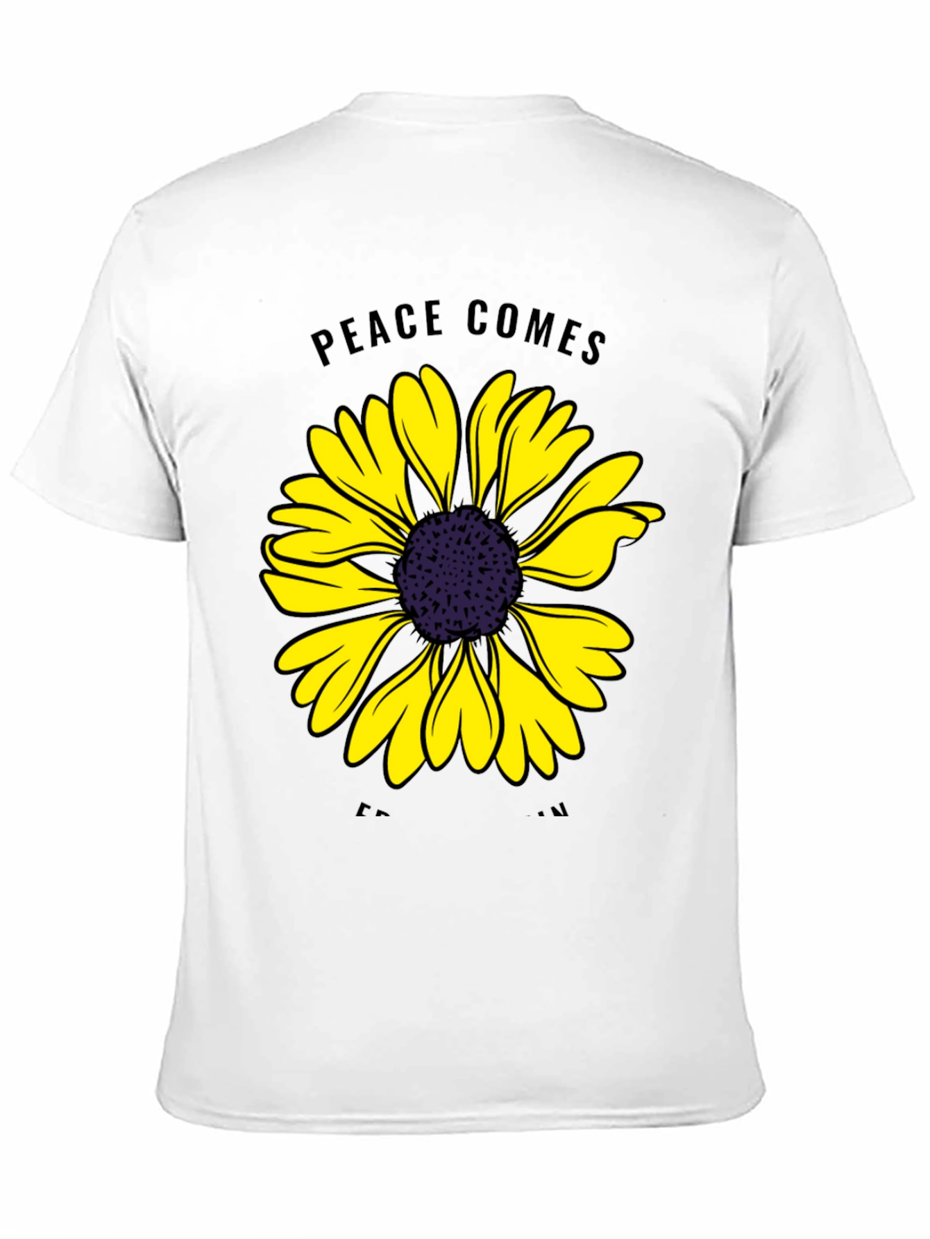 Peace Comes From Within Sunflower Graphic Tee