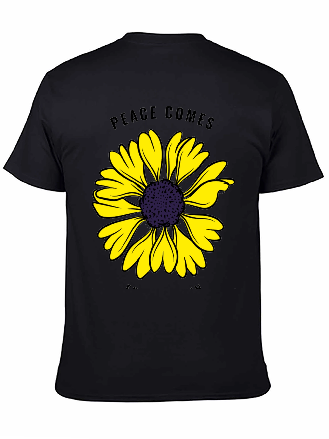 Peace Comes From Within Sunflower Graphic Tee