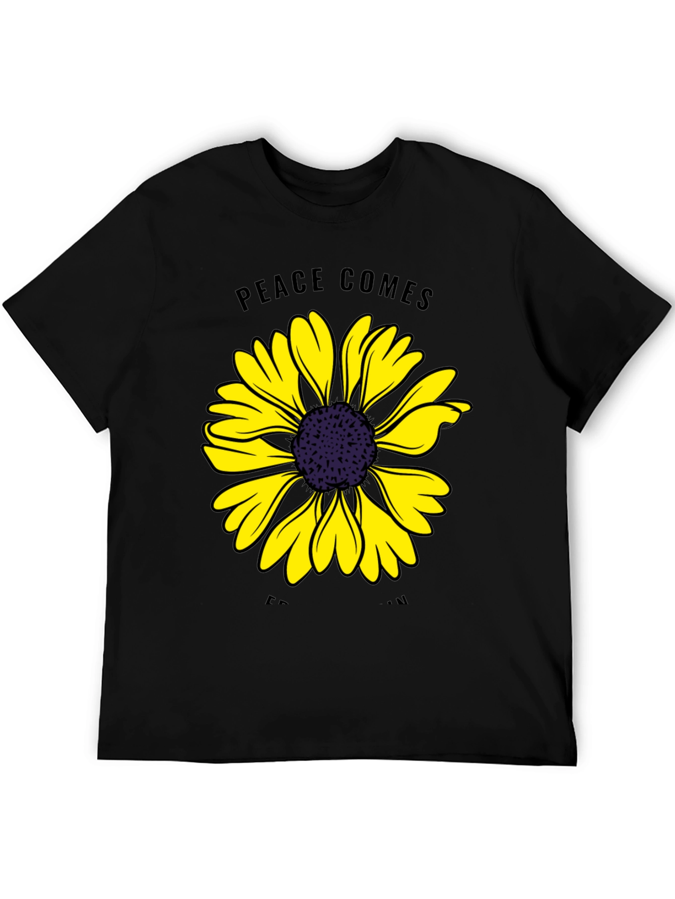 Peace Comes From Within Sunflower Graphic Tee