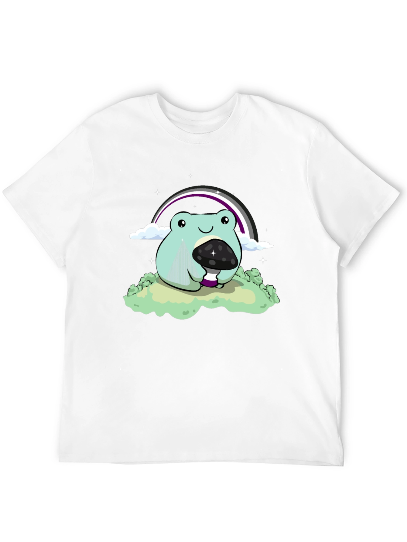 Frog & Mushroom T-Shirt - Ace Pride Design