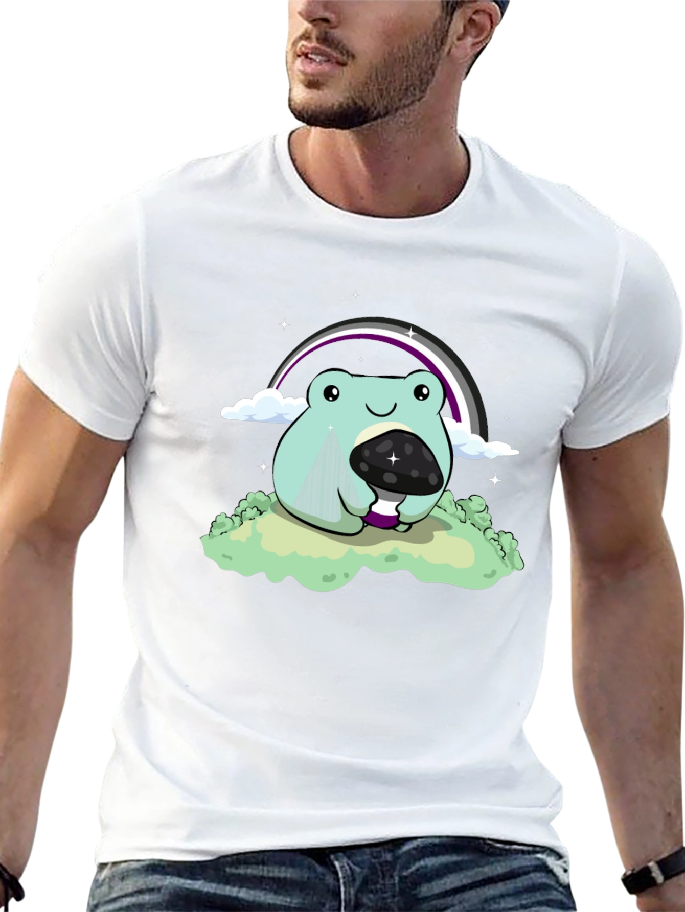 Frog & Mushroom T-Shirt - Ace Pride Design