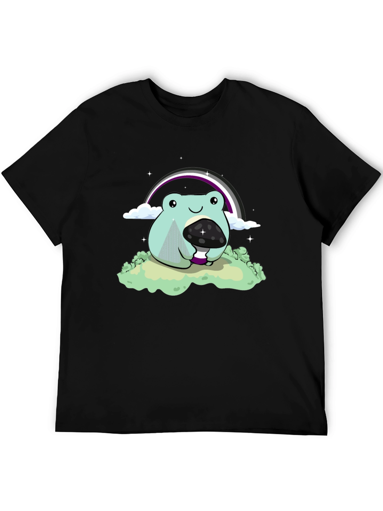 Frog & Mushroom T-Shirt - Ace Pride Design