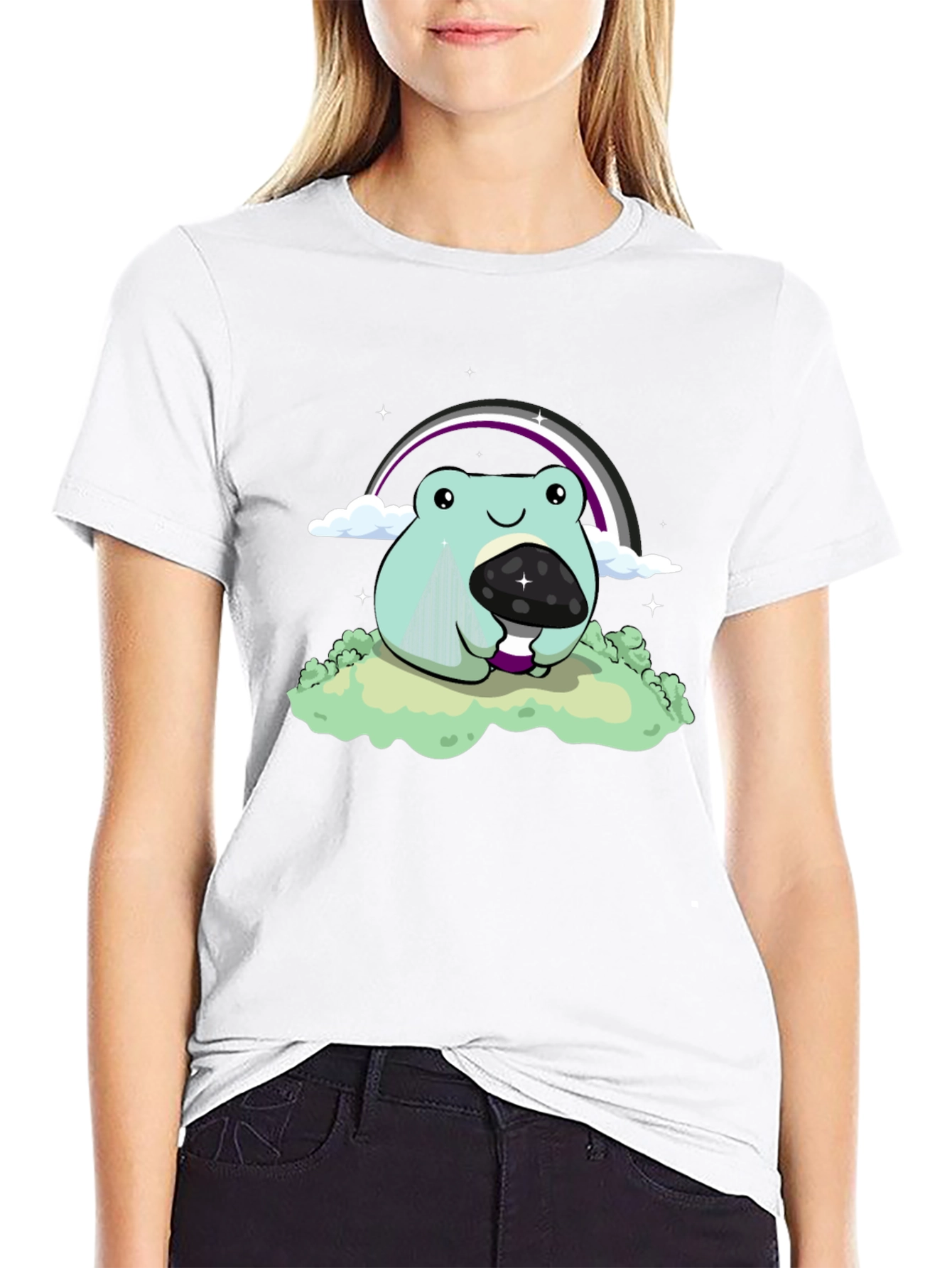Frog & Mushroom T-Shirt - Ace Pride Design
