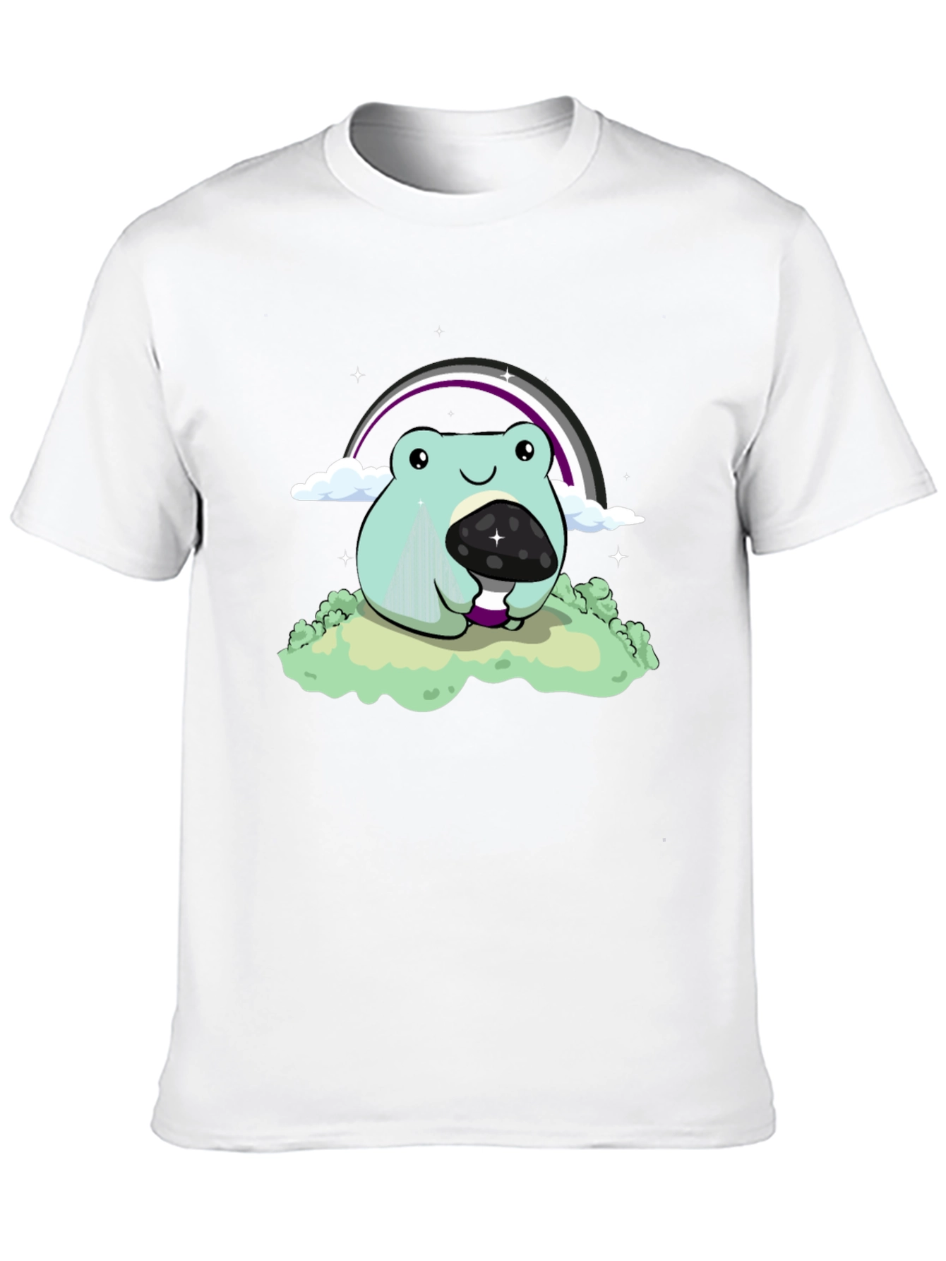 Frog & Mushroom T-Shirt - Ace Pride Design