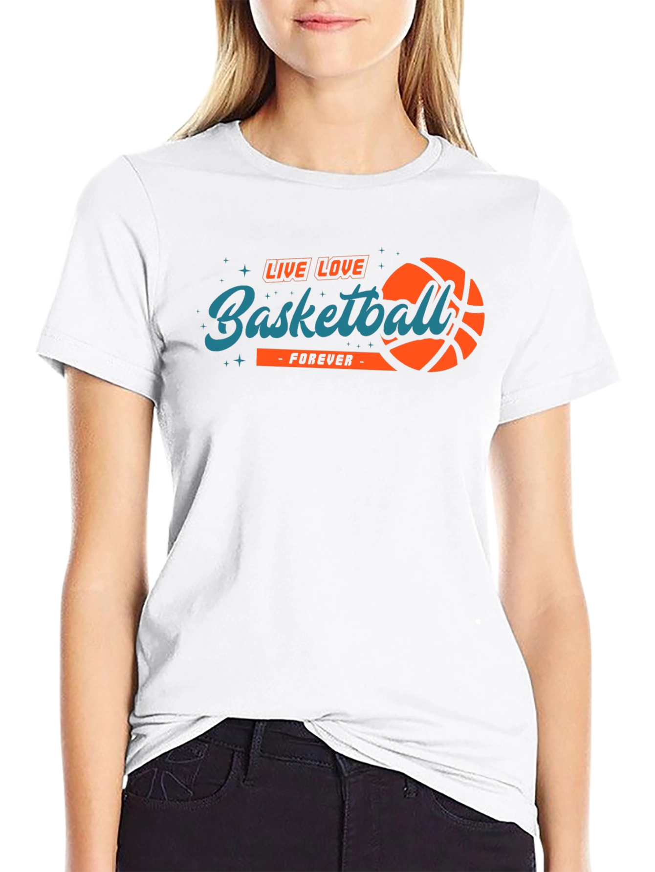 Live Love Basketball Forever Black Tee