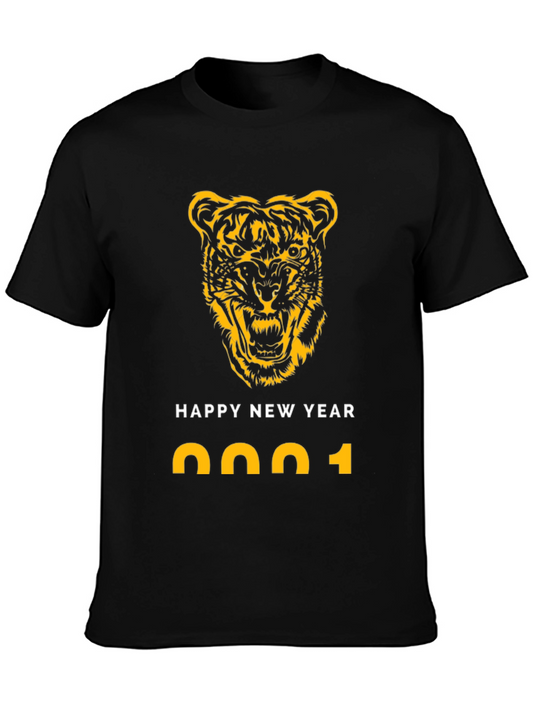 Happy New Year 2022 Tiger Graphic T-Shirt