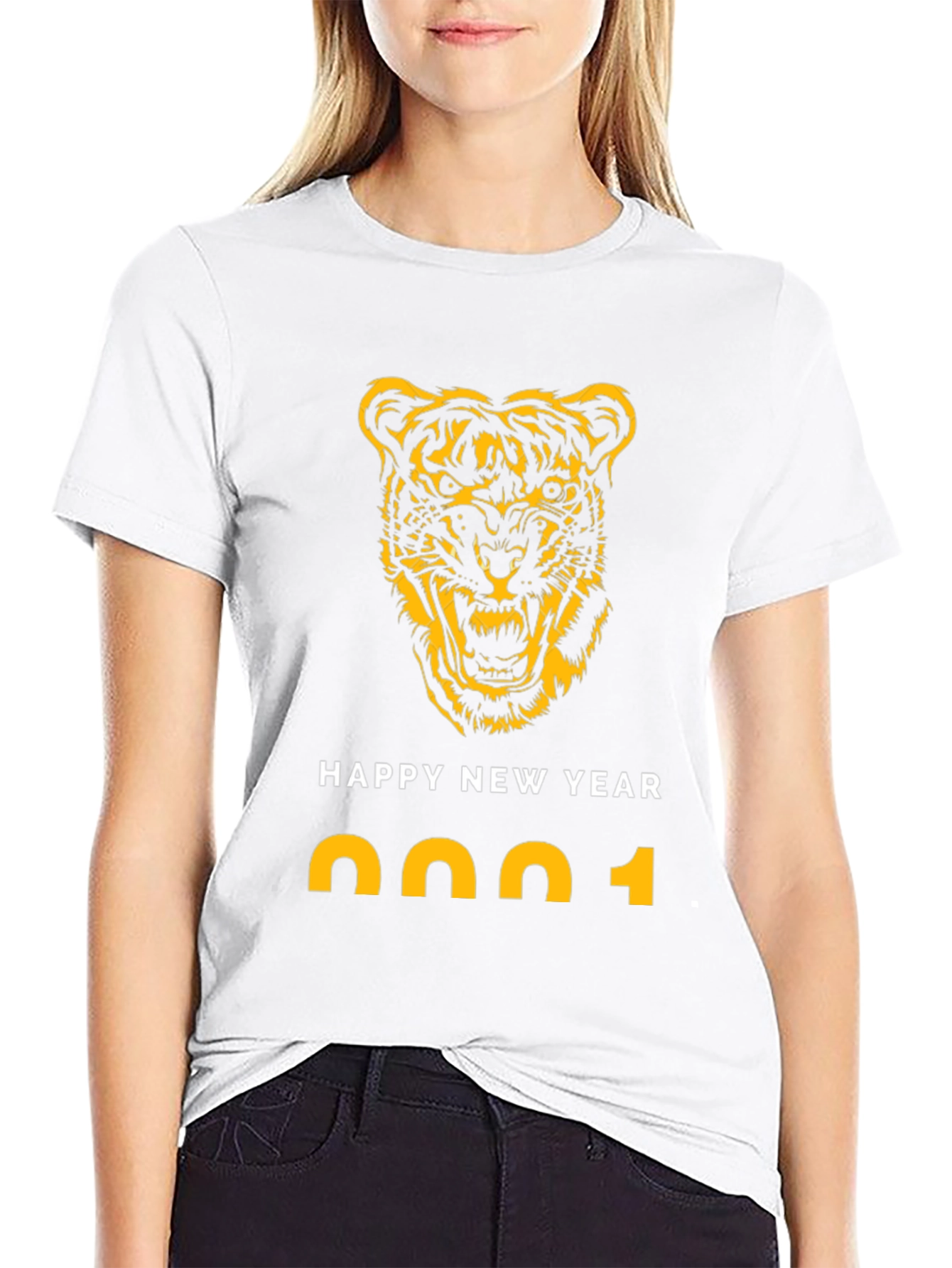 Happy New Year 2022 Tiger Graphic T-Shirt