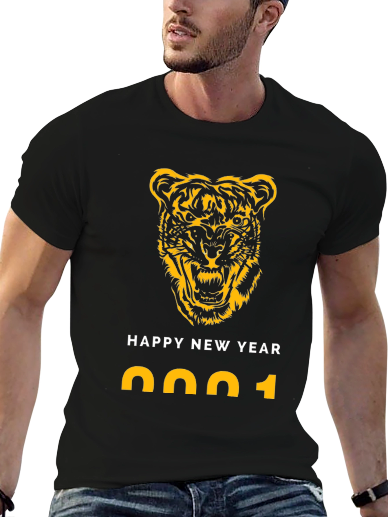 Happy New Year 2022 Tiger Graphic T-Shirt