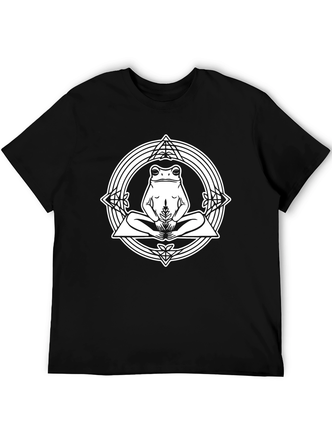 Meditating Frog T-Shirt - Black