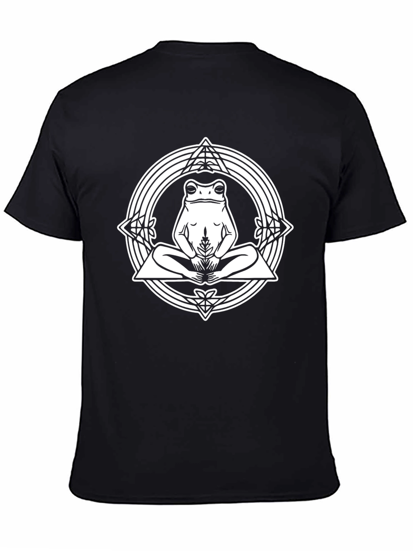 Meditating Frog T-Shirt - Black