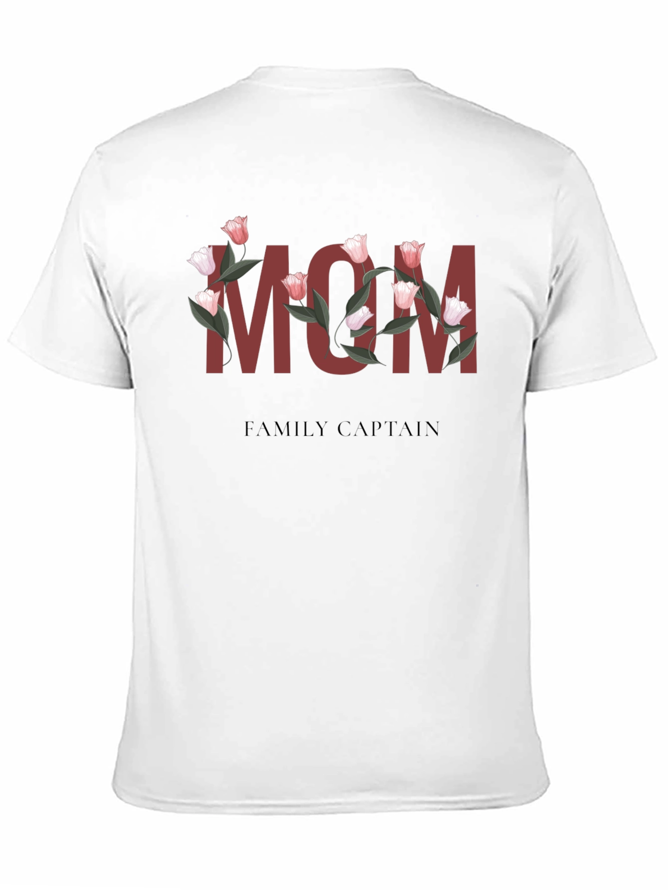 Floral MOM Family Captain T-Shirt
