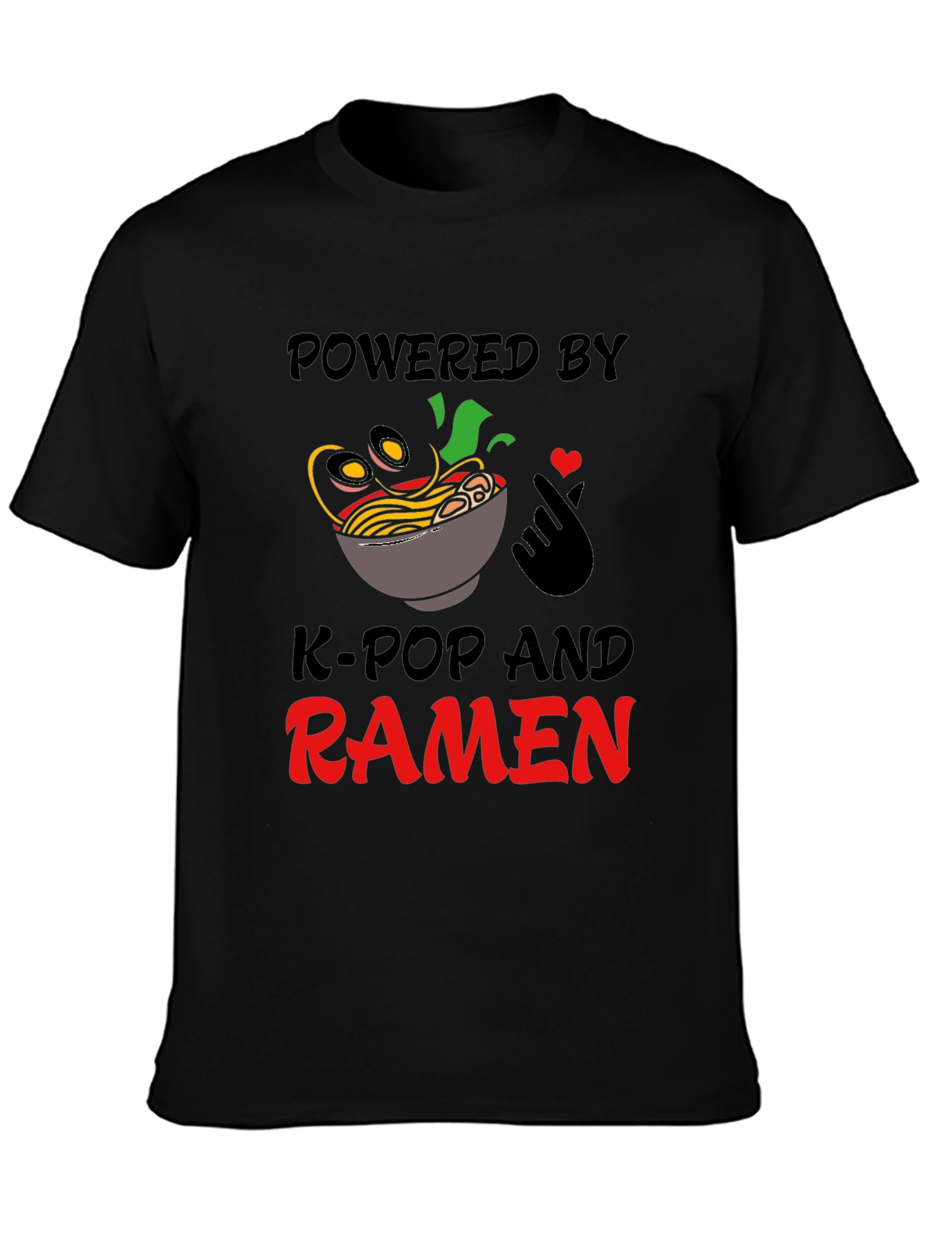 Powered by K-Pop and Ramen T-Shirt