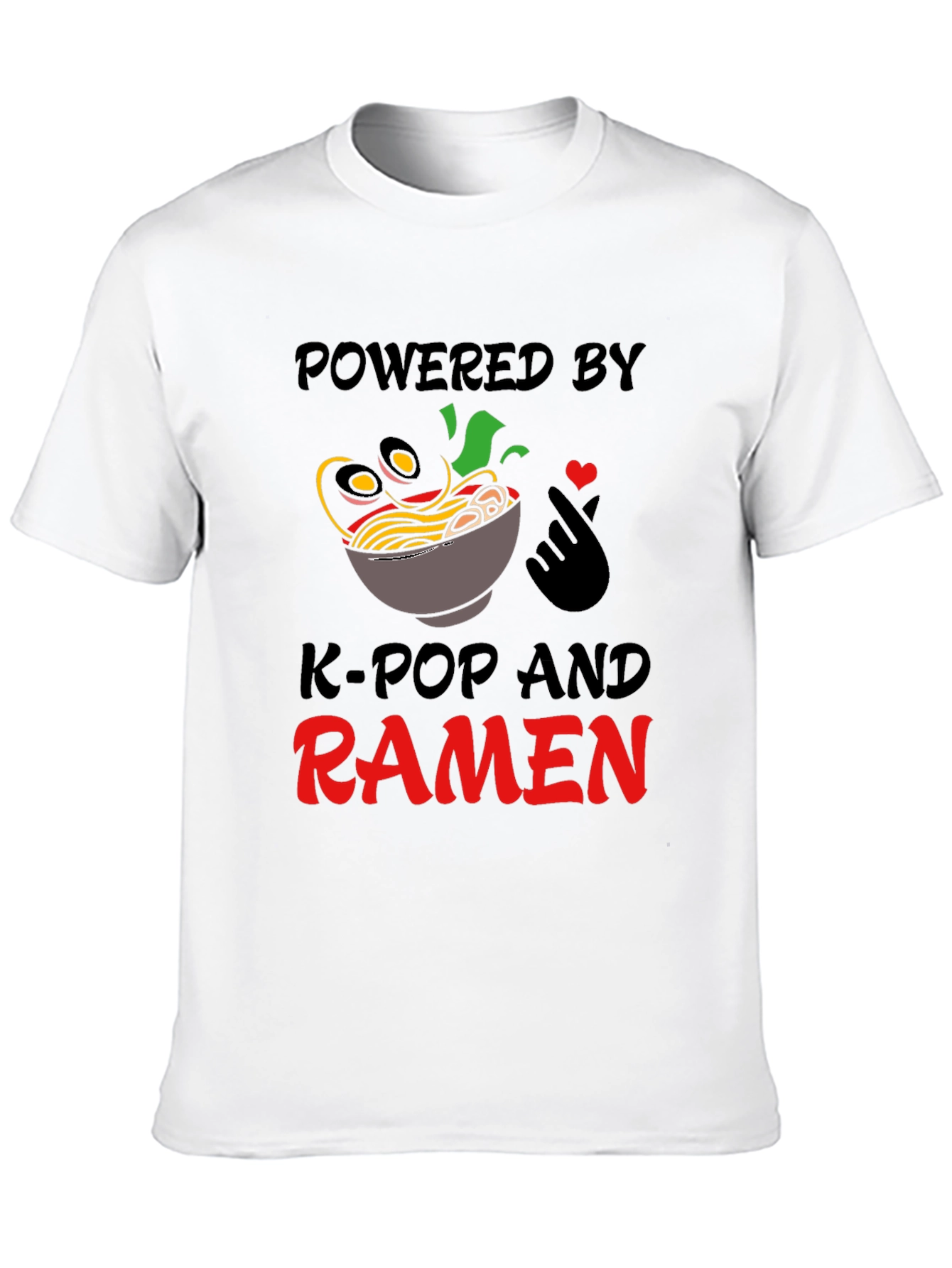Powered by K-Pop and Ramen T-Shirt