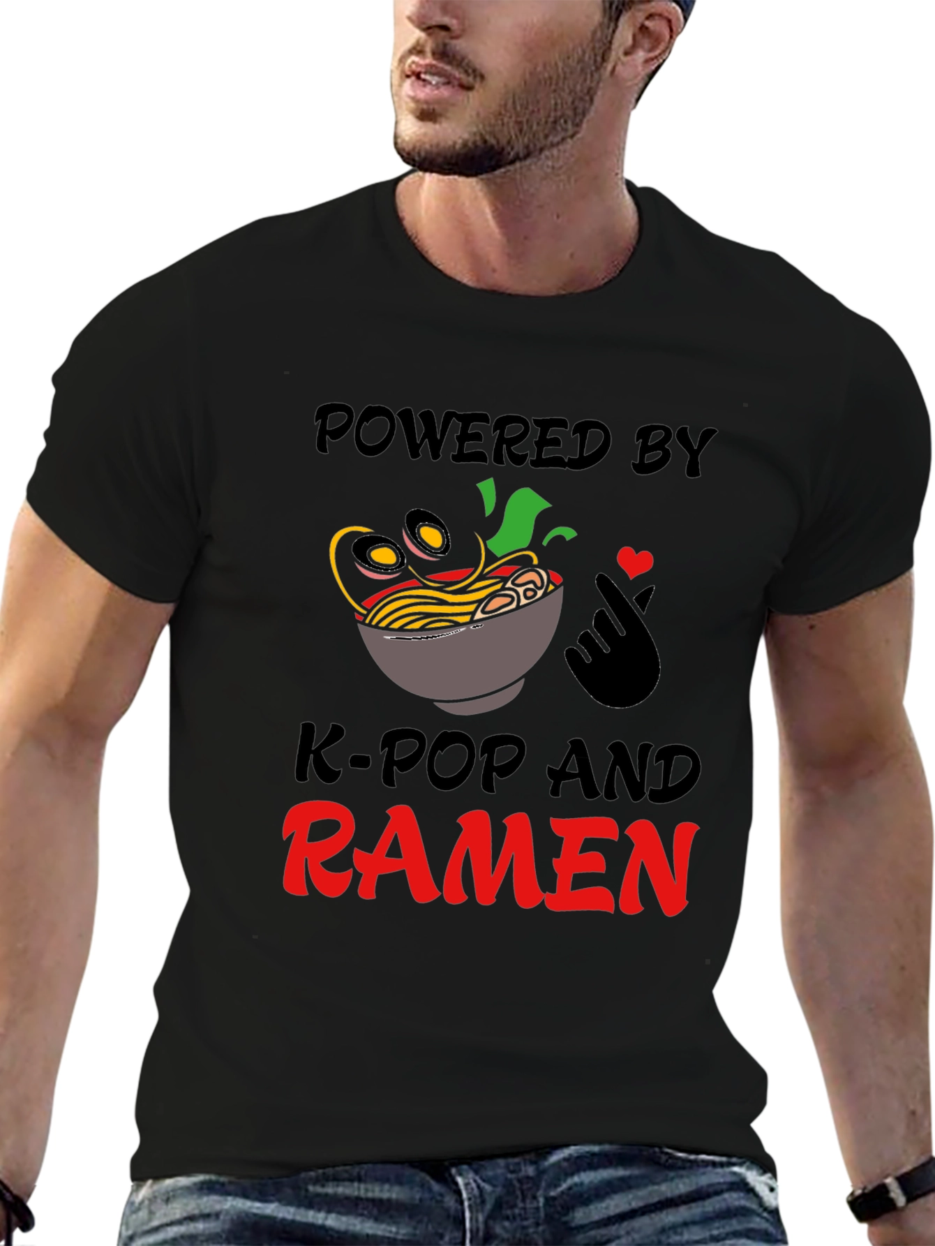 Powered by K-Pop and Ramen T-Shirt