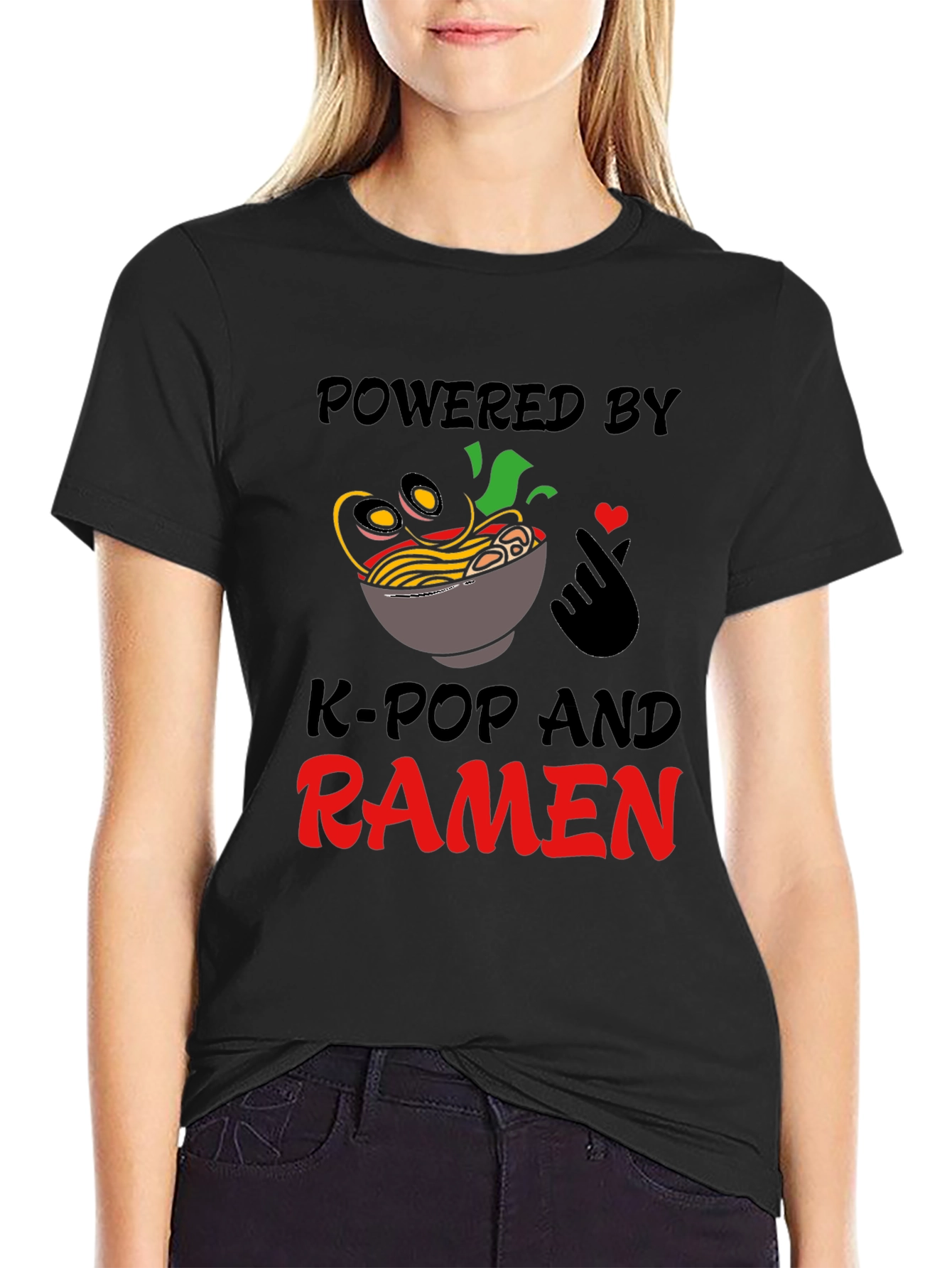 Powered by K-Pop and Ramen T-Shirt