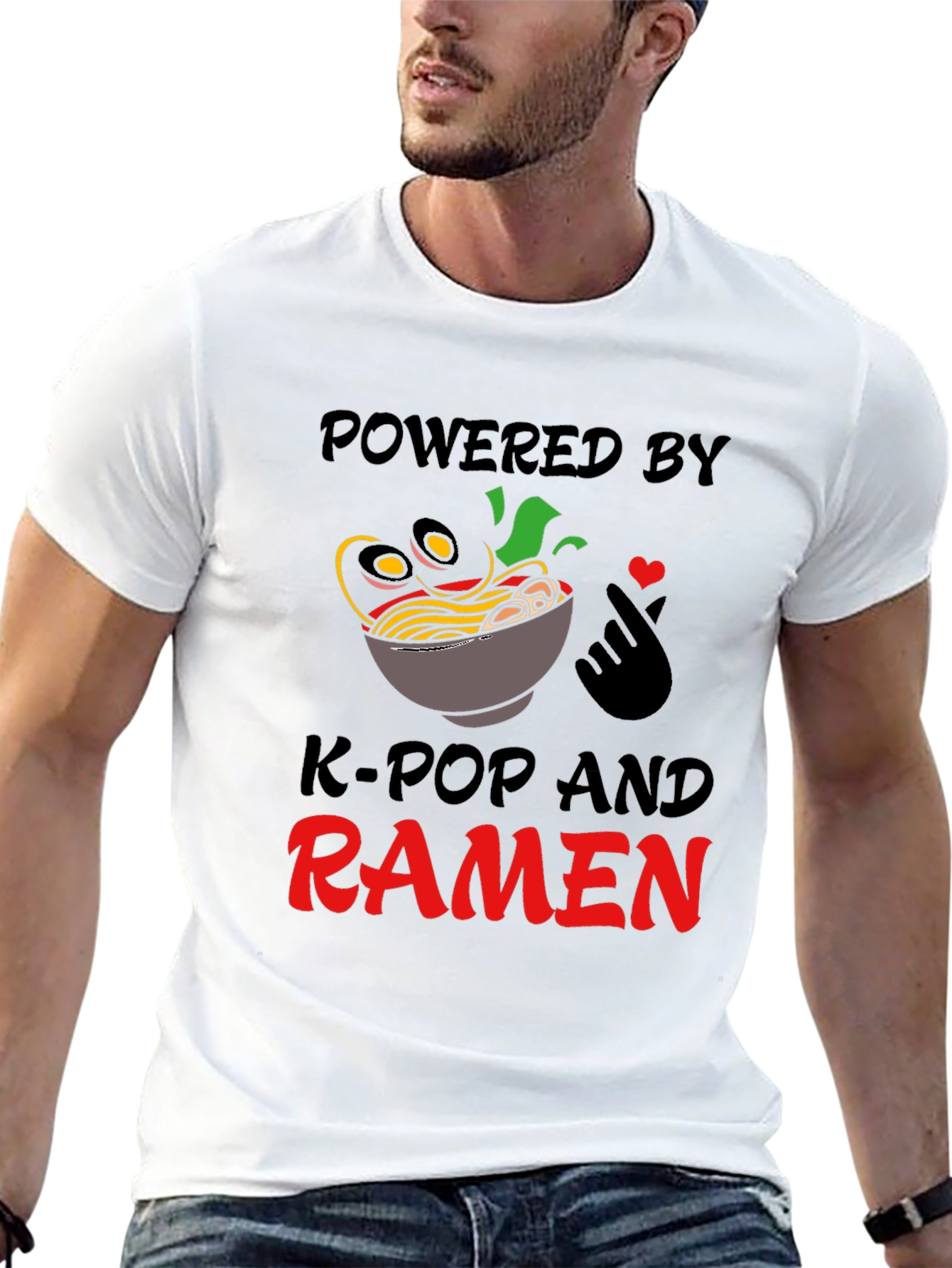 Powered by K-Pop and Ramen T-Shirt