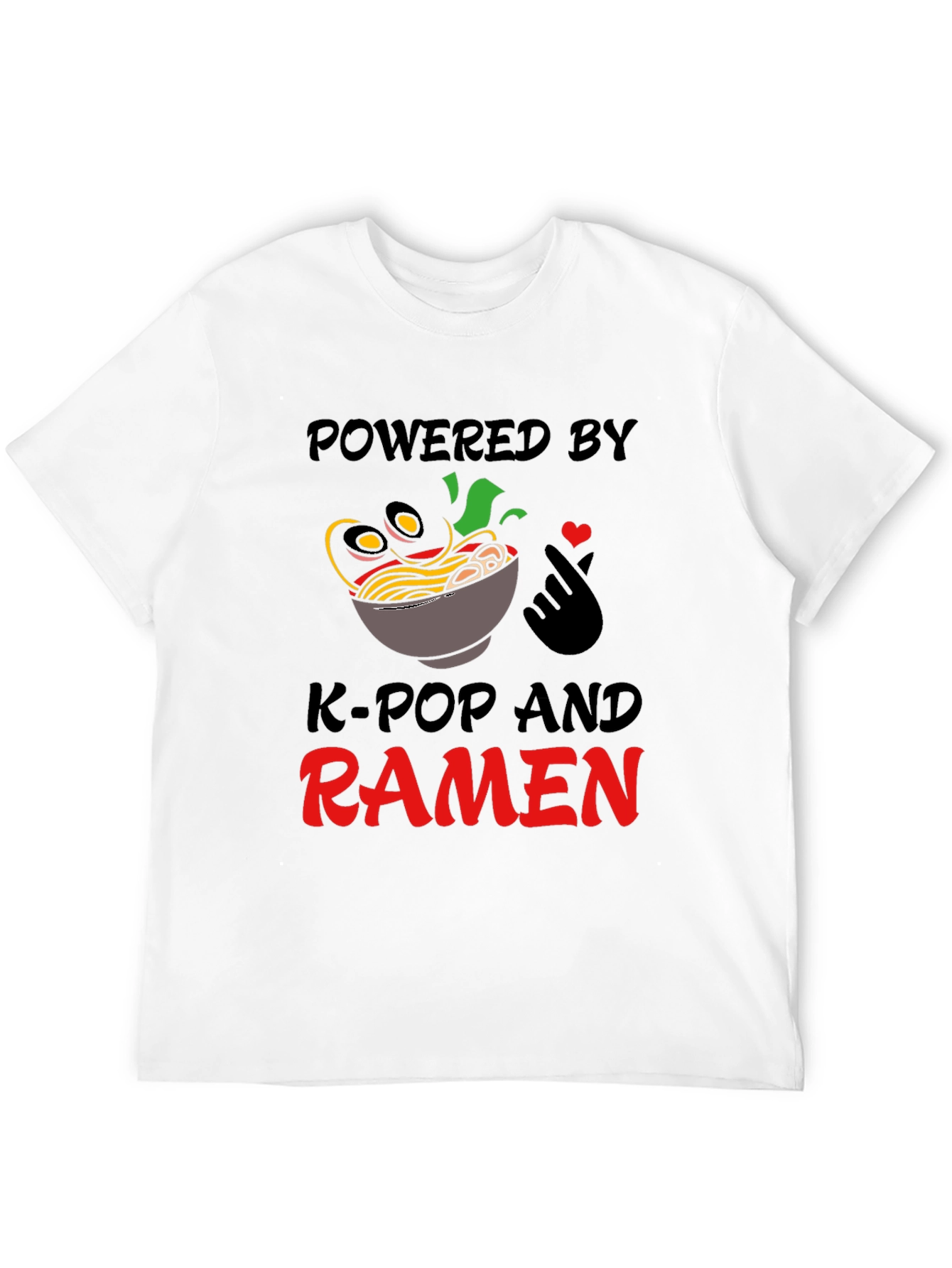 Powered by K-Pop and Ramen T-Shirt