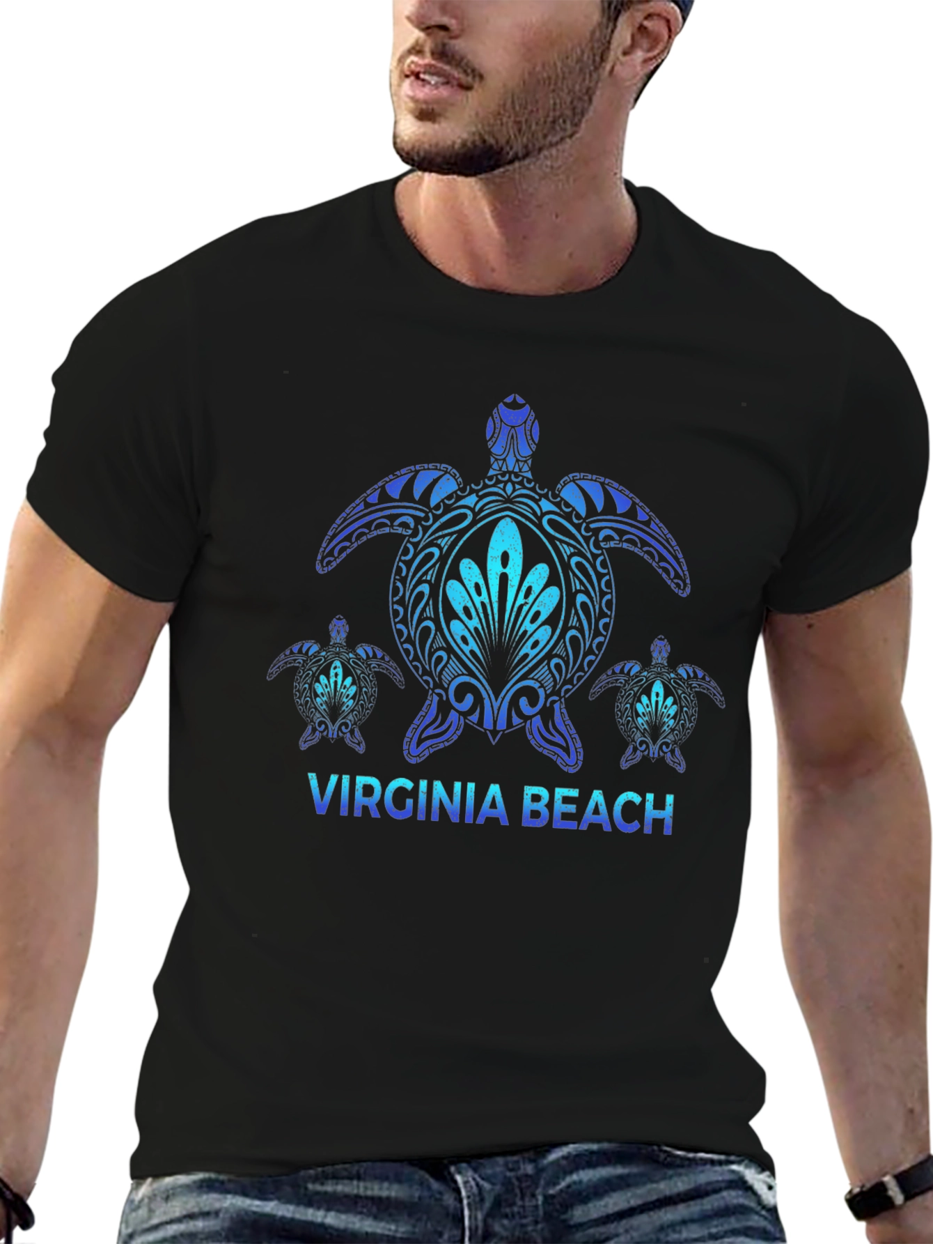 Virginia Beach Turtle T-Shirt Black