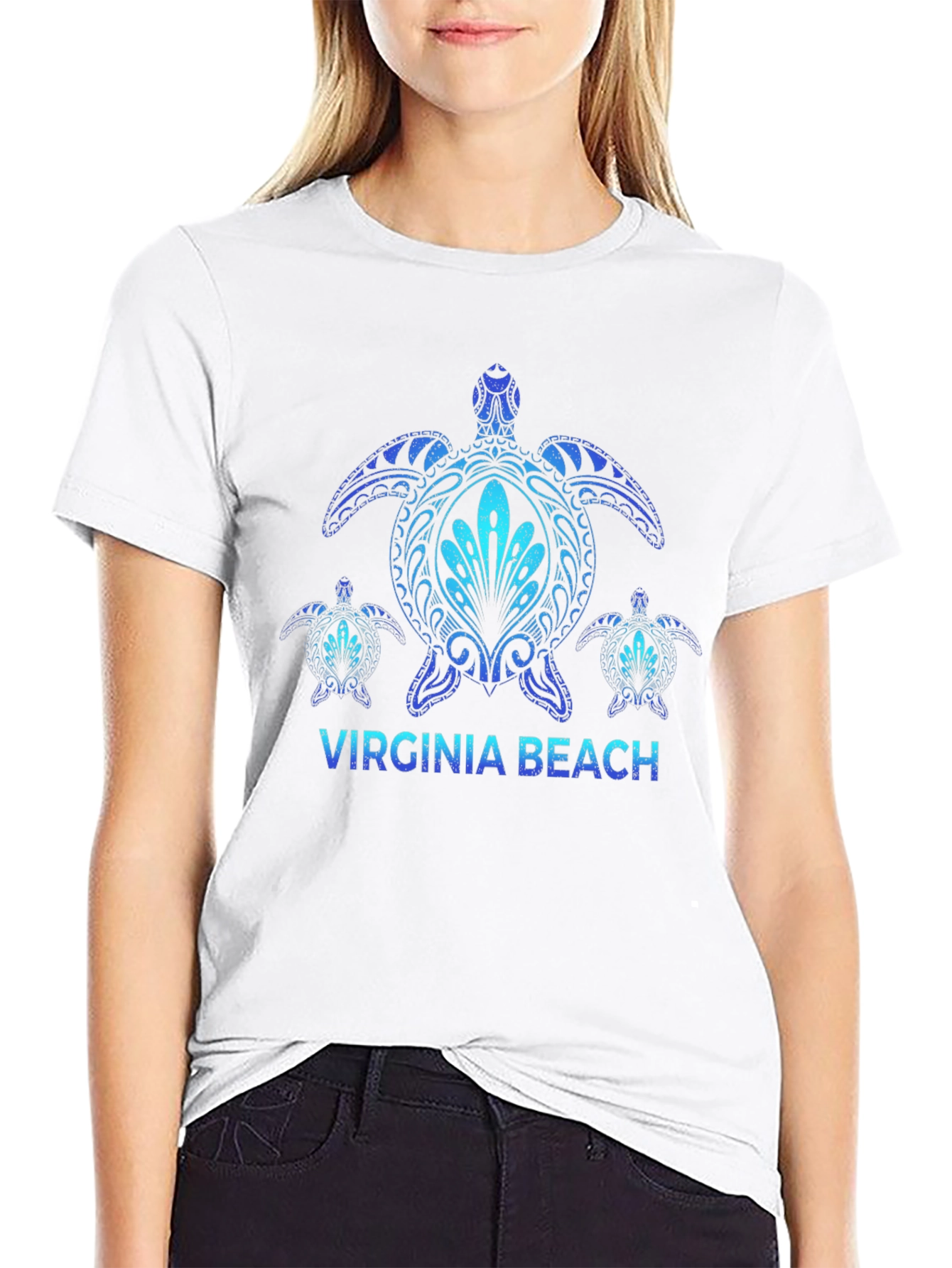Virginia Beach Turtle T-Shirt Black