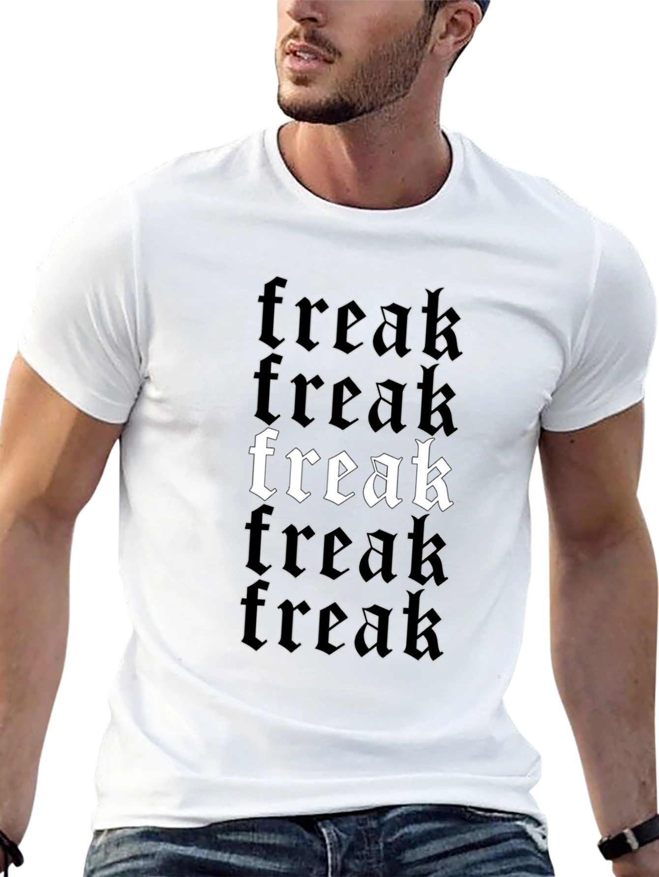 Freak Graphic T-Shirt - Black Gothic Style