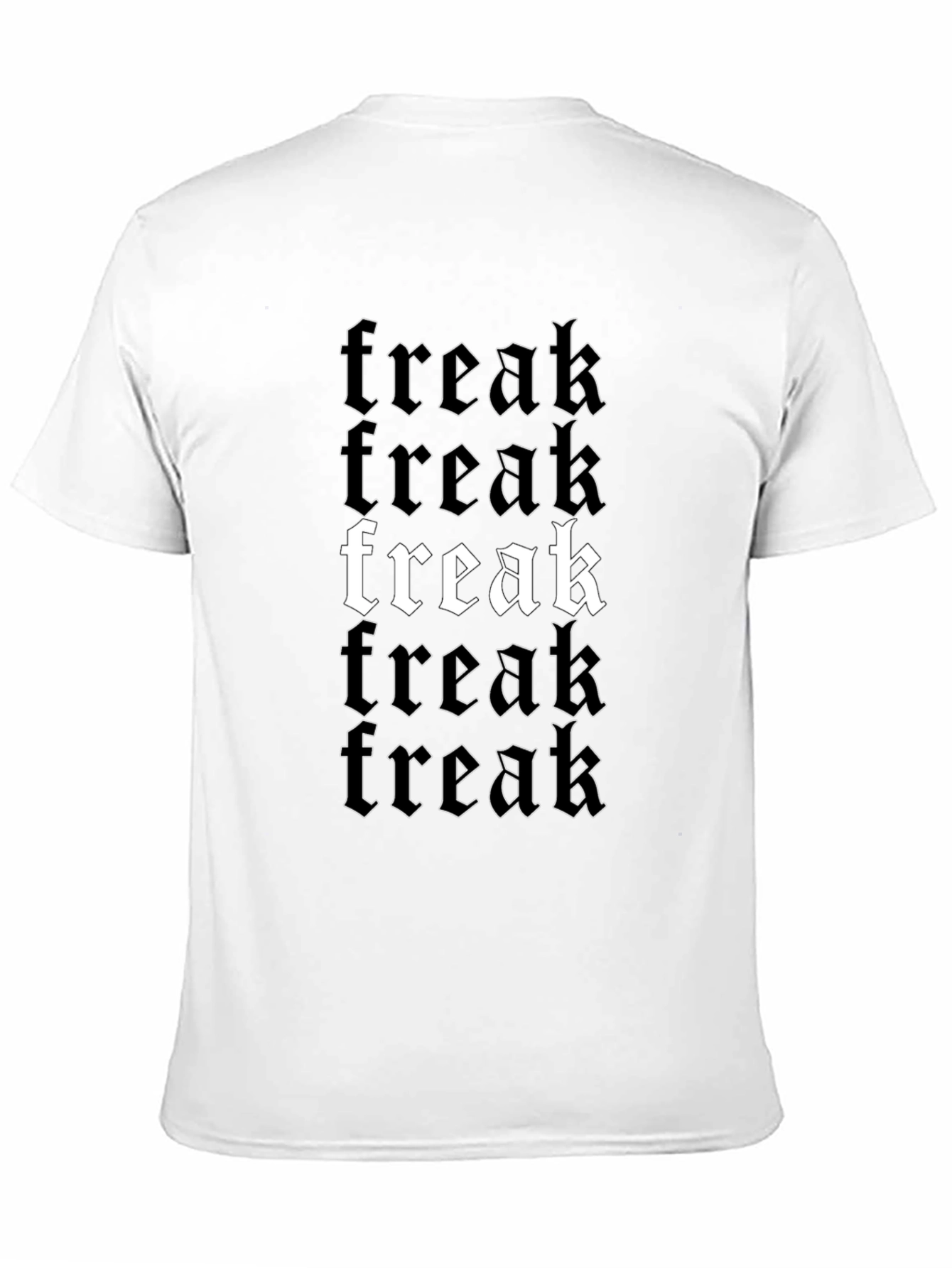 Freak Graphic T-Shirt - Black Gothic Style