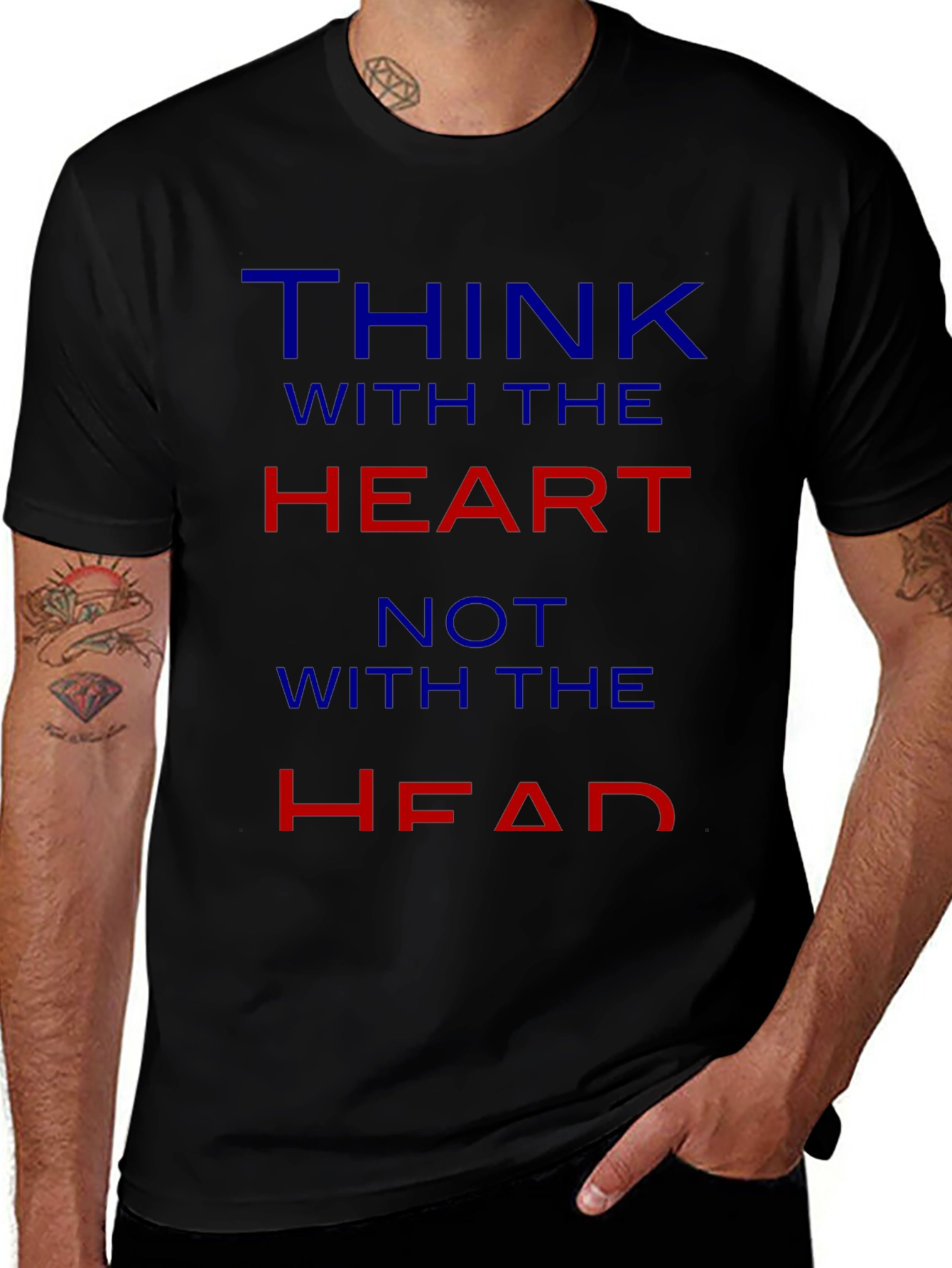 Think With The Heart Graphic Tee