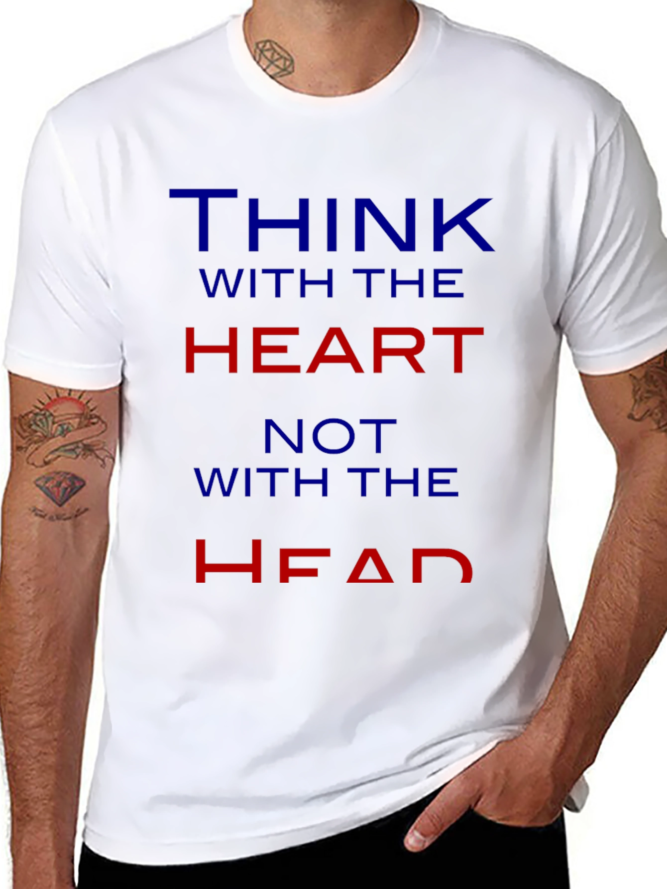 Think With The Heart Graphic Tee
