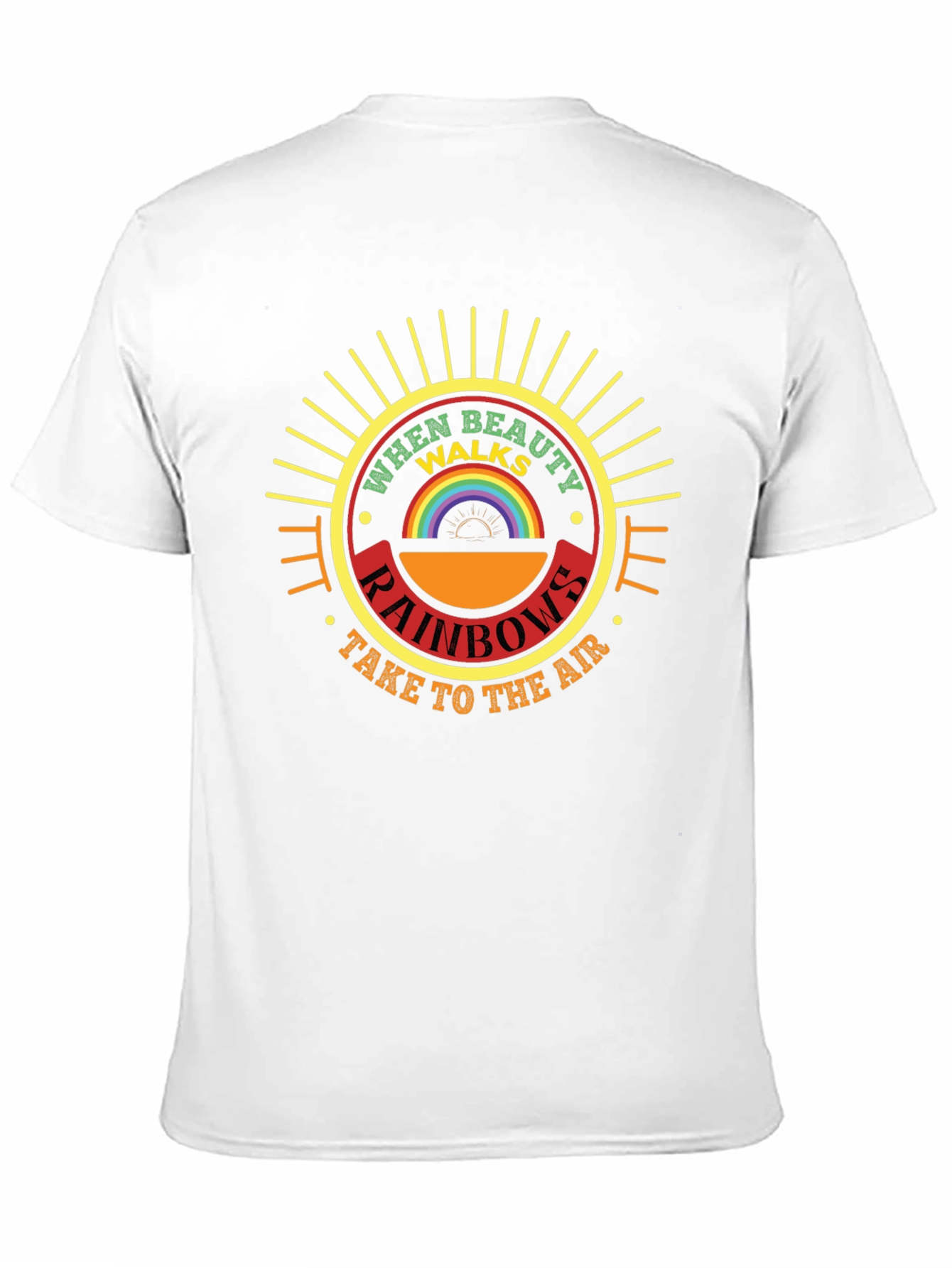When Beauty Walks Rainbows Graphic T-Shirt