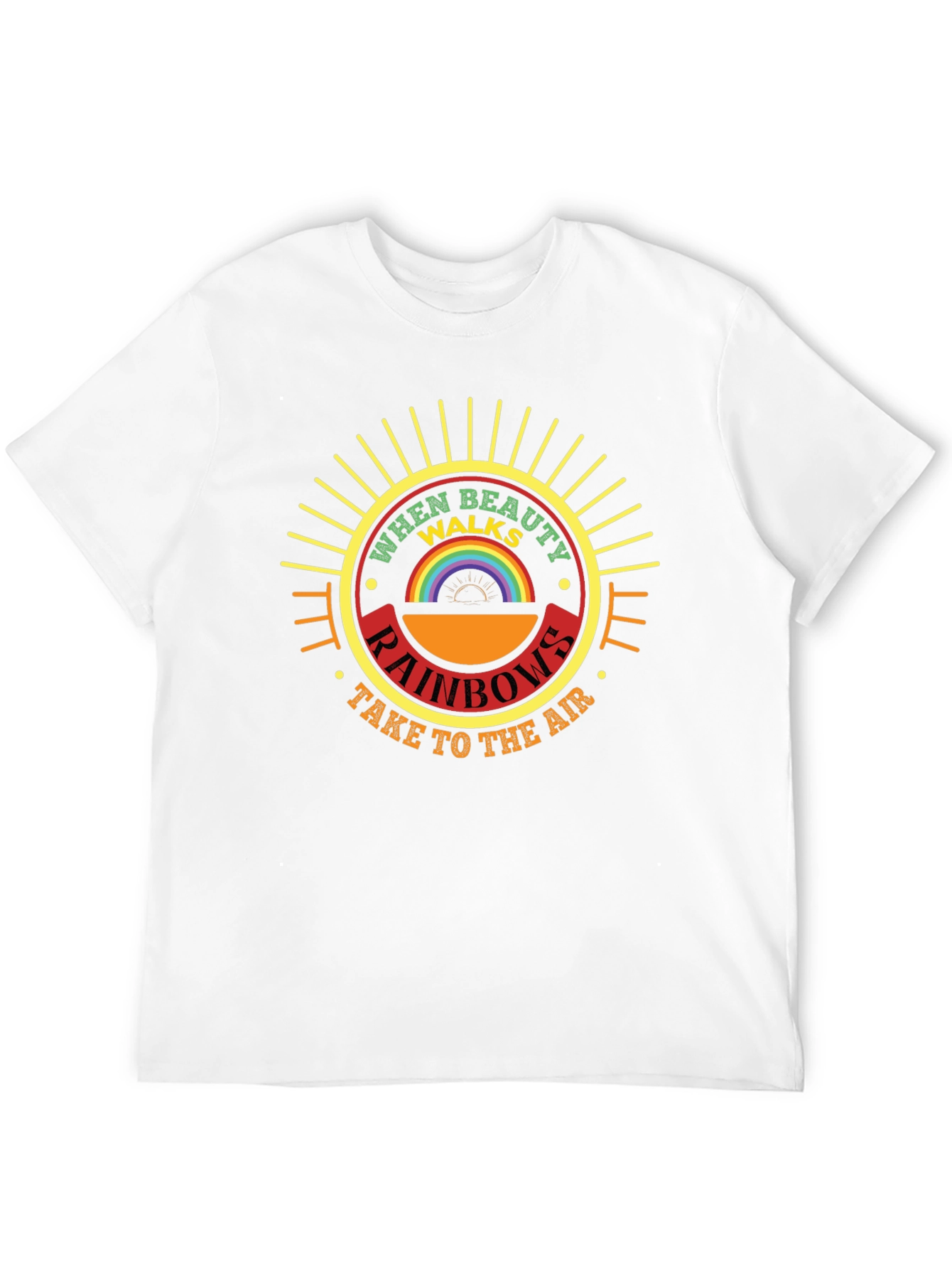 When Beauty Walks Rainbows Graphic T-Shirt