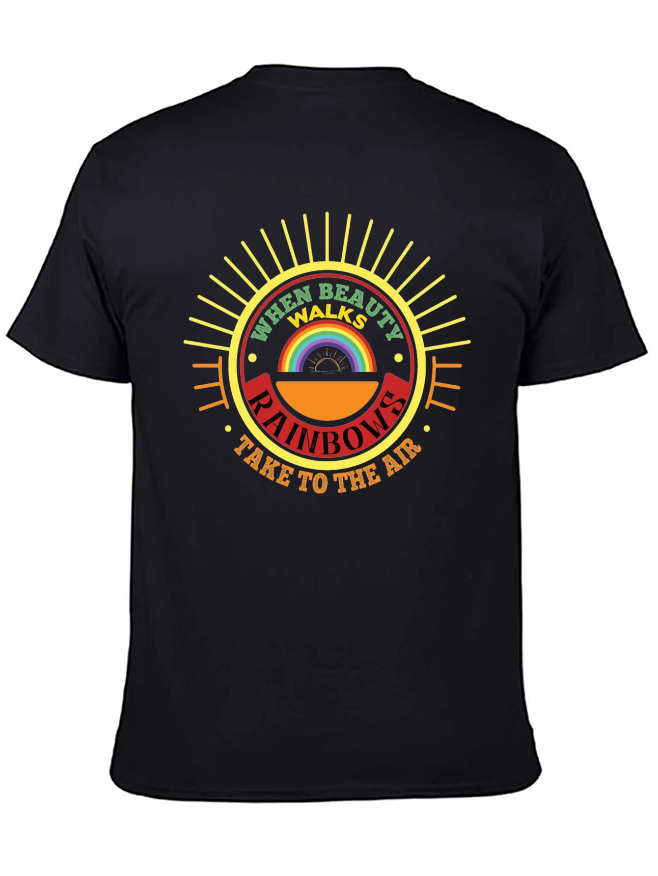 When Beauty Walks Rainbows Graphic T-Shirt
