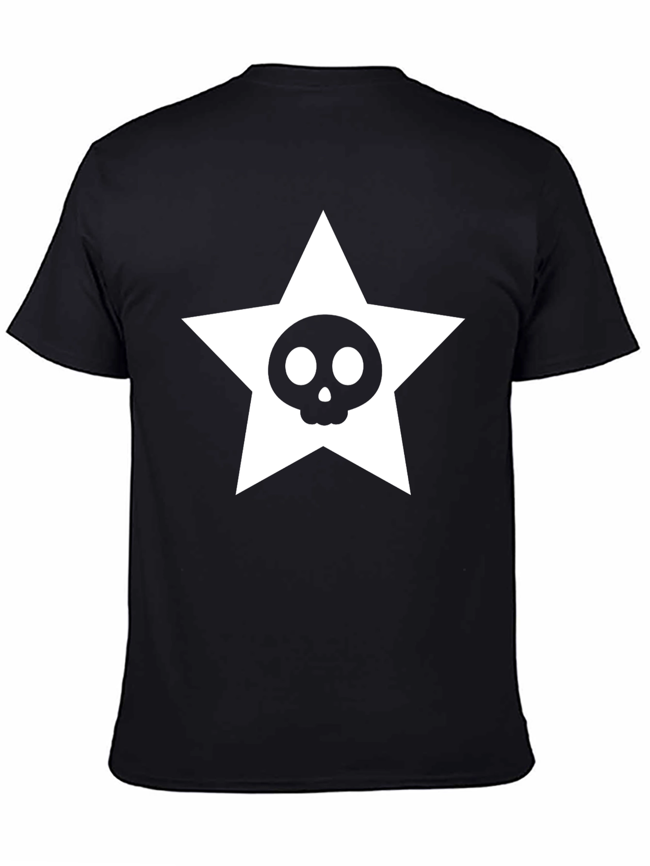 Skull Star Graphic Tee - Black Unisex T-Shirt