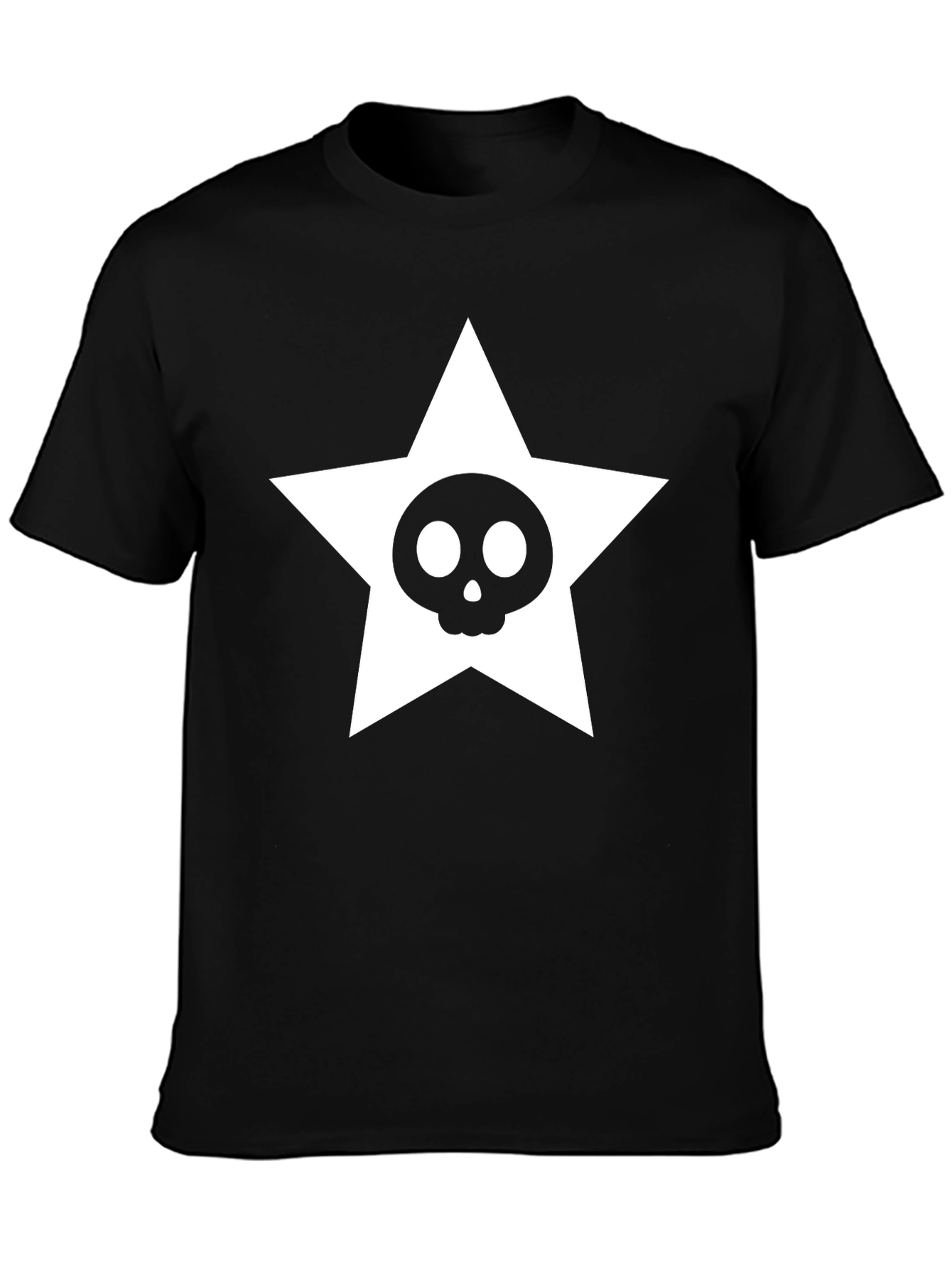 Skull Star Graphic Tee - Black Unisex T-Shirt