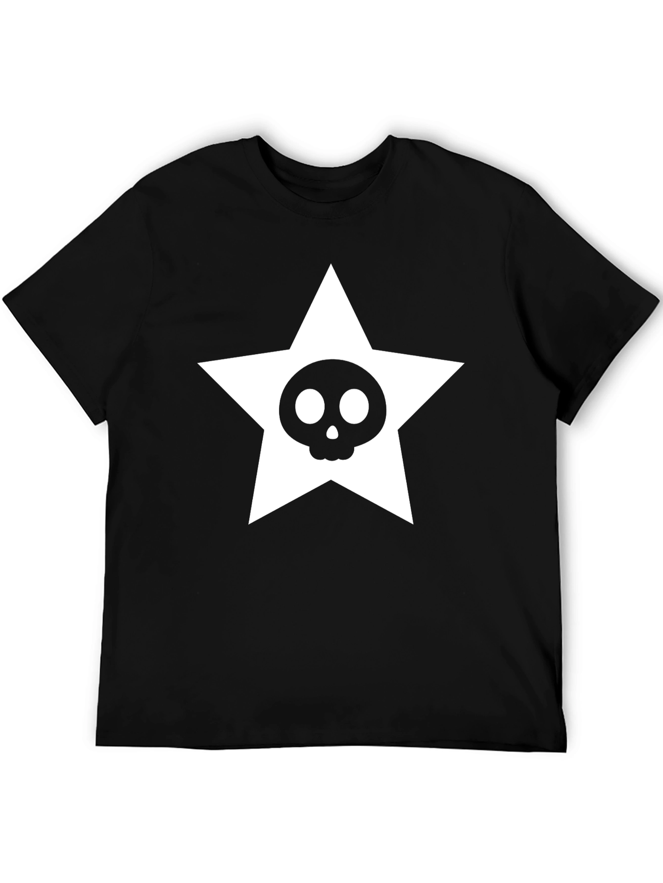 Skull Star Graphic Tee - Black Unisex T-Shirt